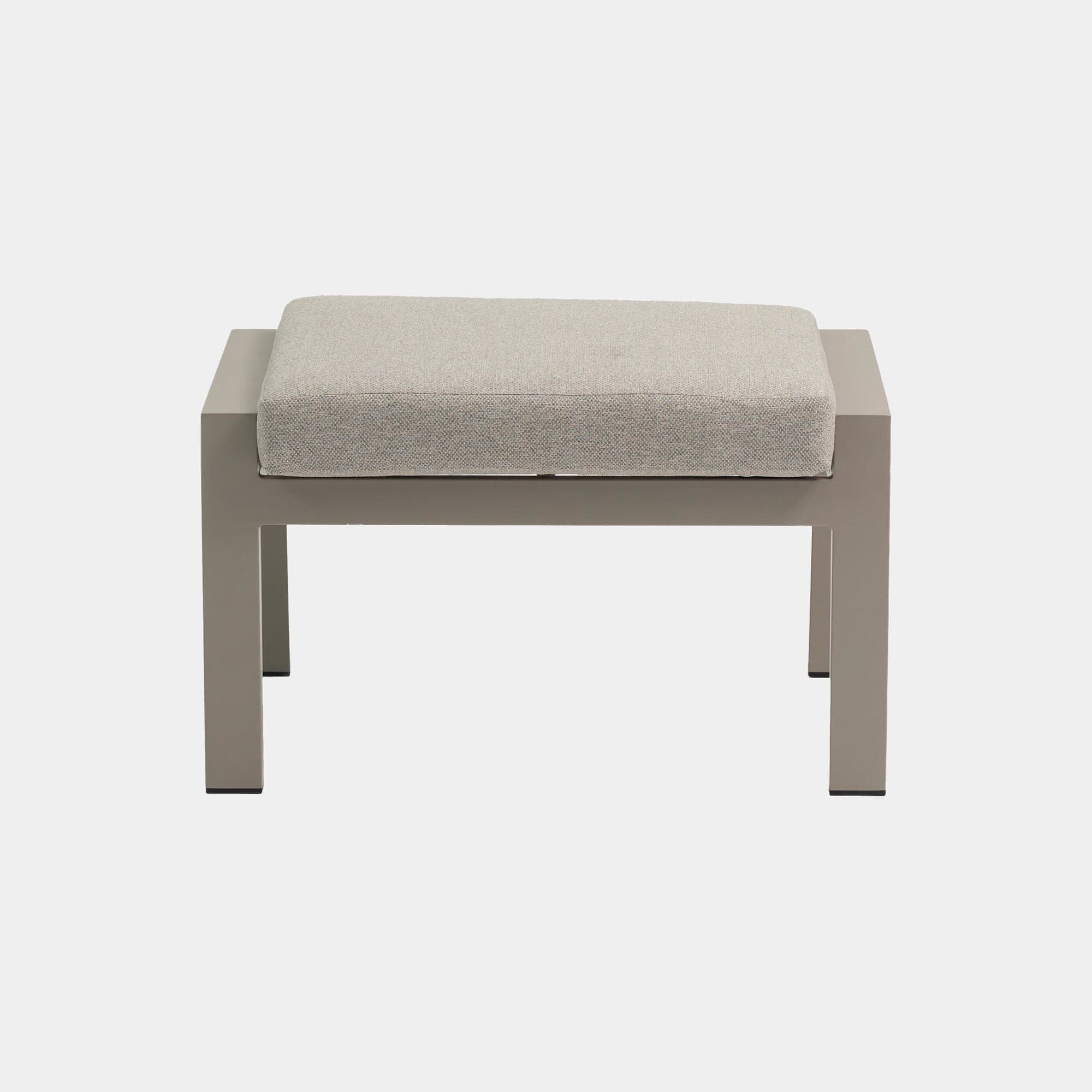 Barbados - Footstool In Grey Aluminuim With Cushion Top