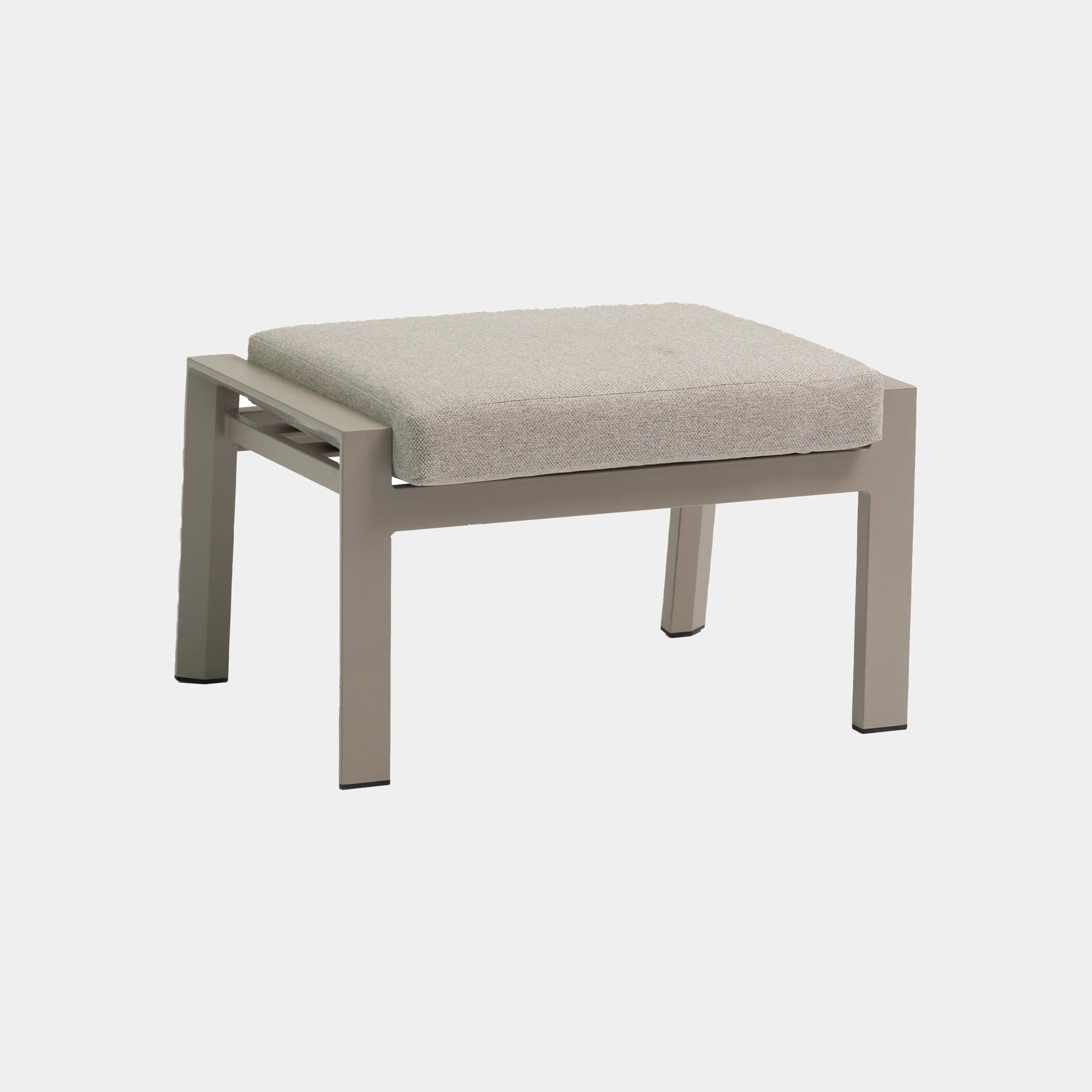 Barbados - Footstool In Grey Aluminuim With Cushion Top