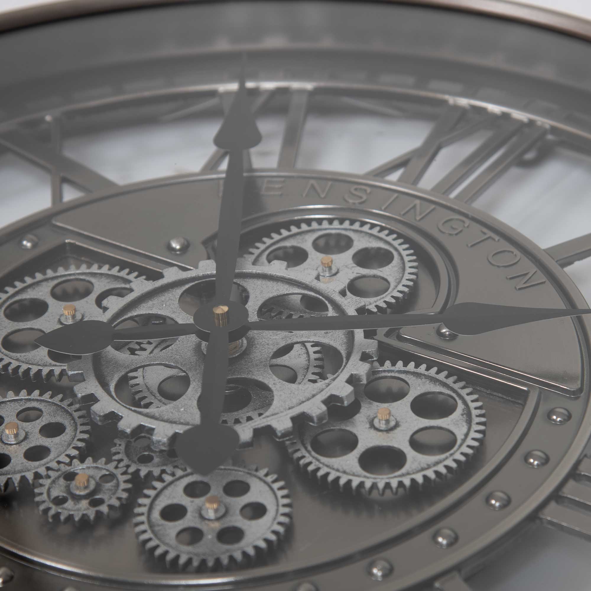Kensington - Wall Clock, Antique Silver