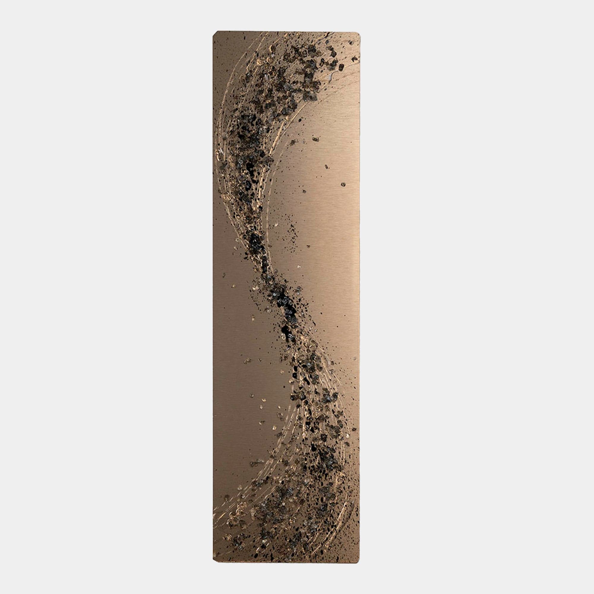 Curva I - Bronze & Black Liquid Art