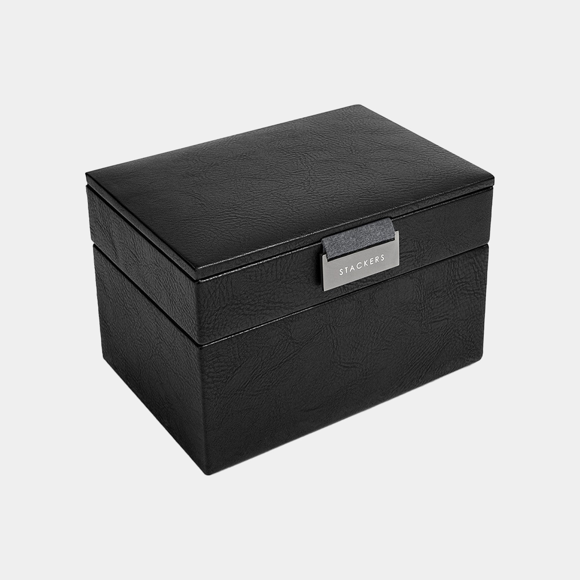 Stackers - Black Mini Watch & Cufflink Box