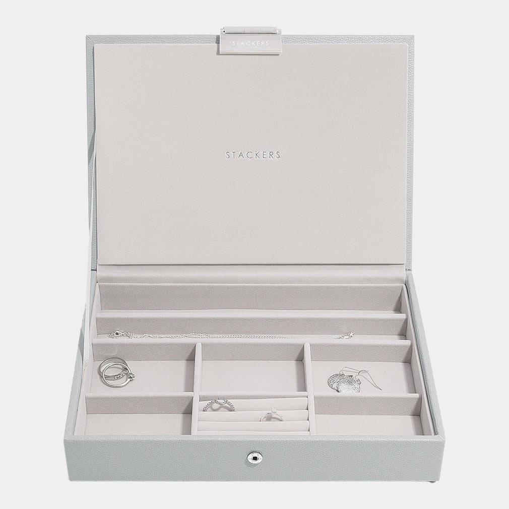 Stackers - Classic Pebble Grey Jewellery Box Lid