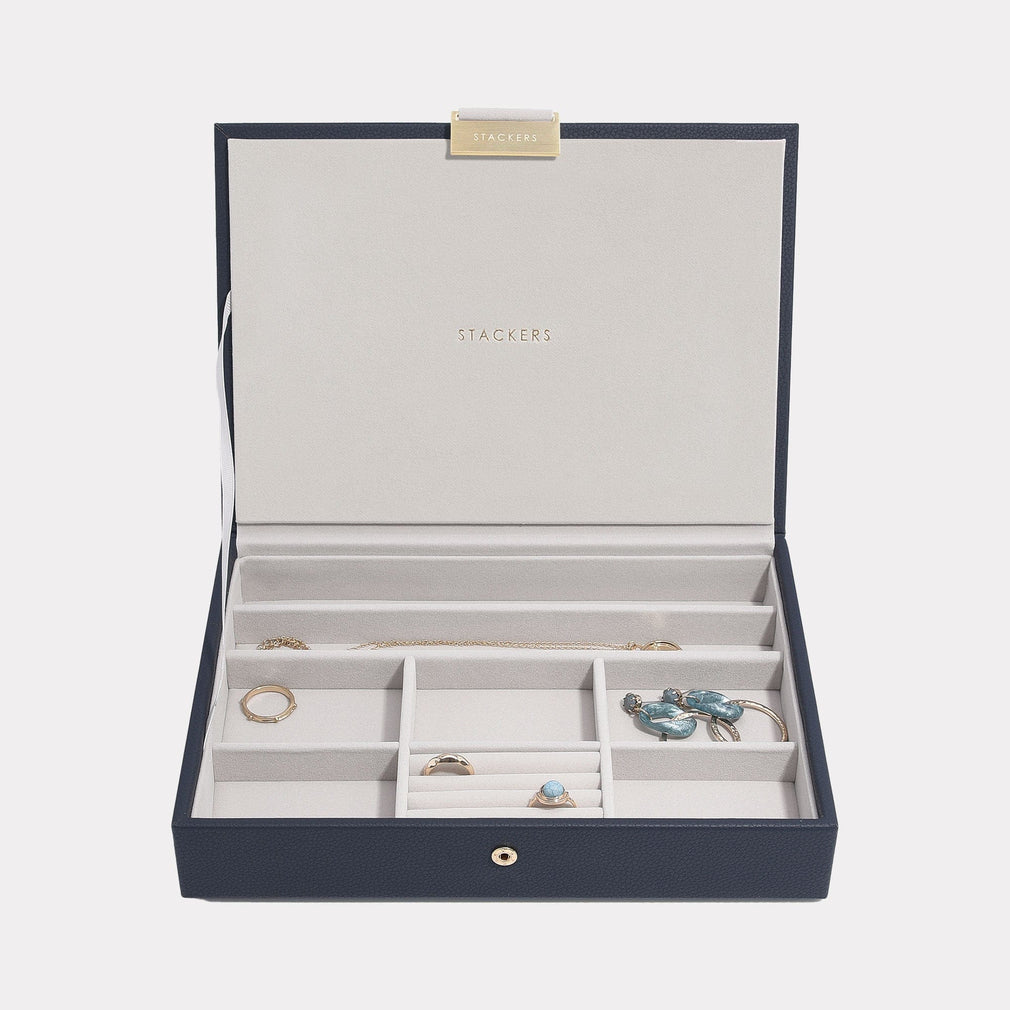 Stackers - Classic Navy Blue Jewellery Box Lid