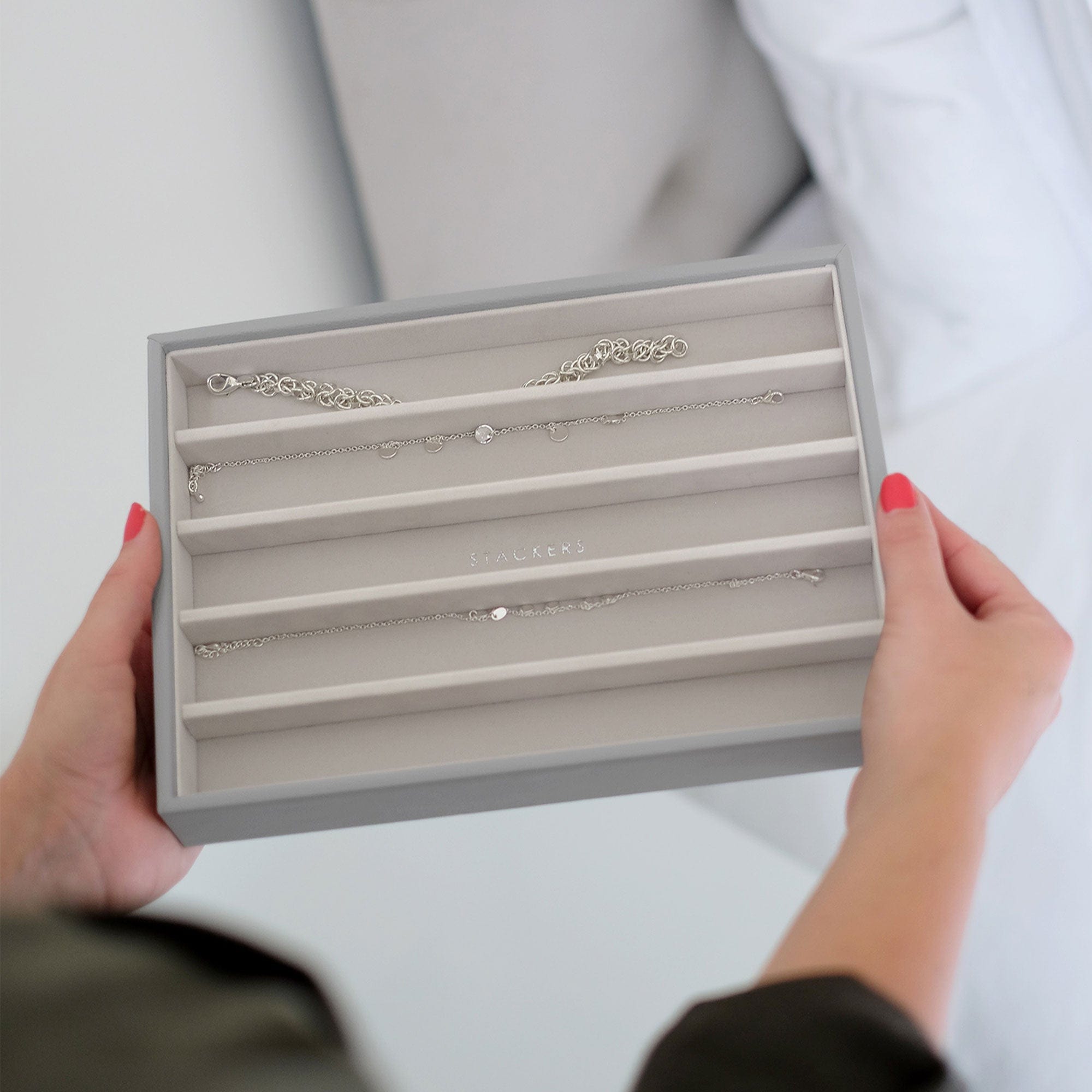 Stackers - Classic Pebble Grey Necklace Layer