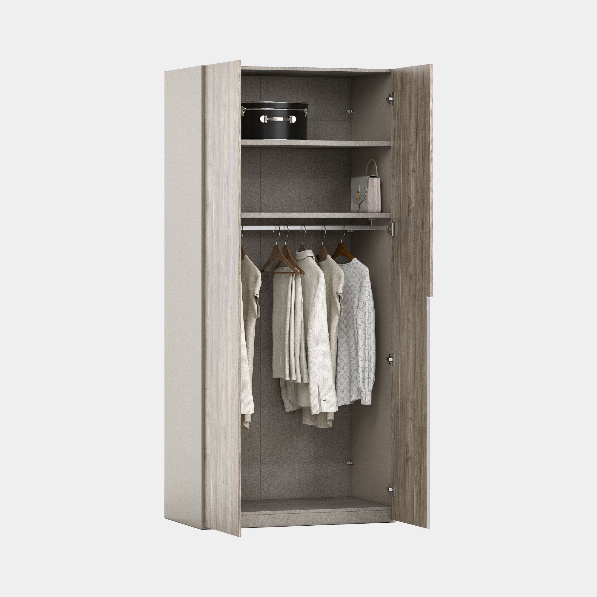 Stratus - 2 Door Wardrobe With Mirror