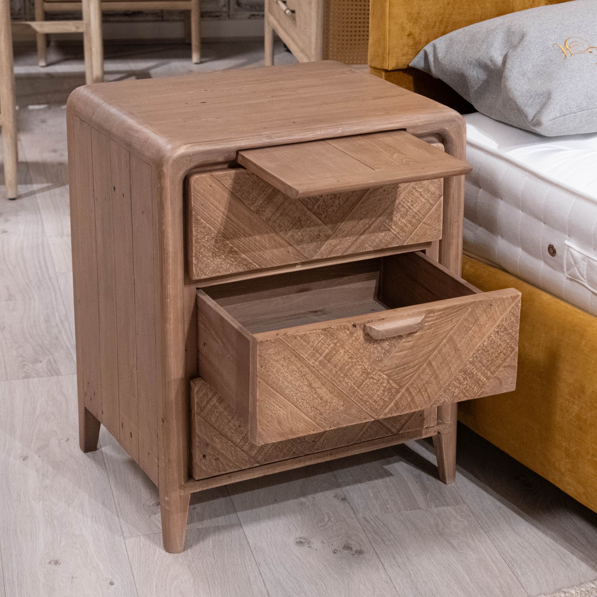 Brookhaven - 3 Drawer Bedside Table - Item As Pictured
