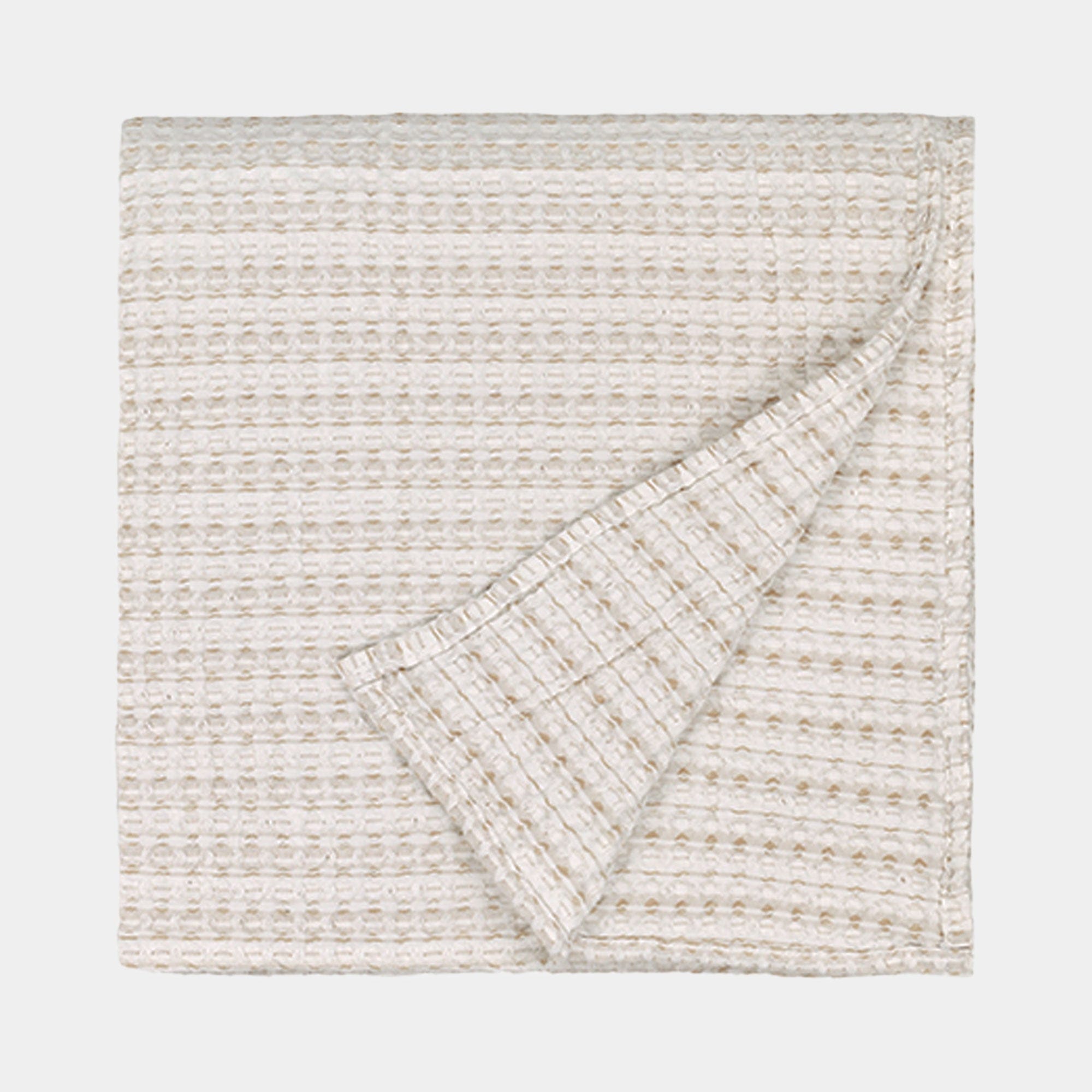 Waffle - Natural Textured Bedspread/Throw 140x220cm