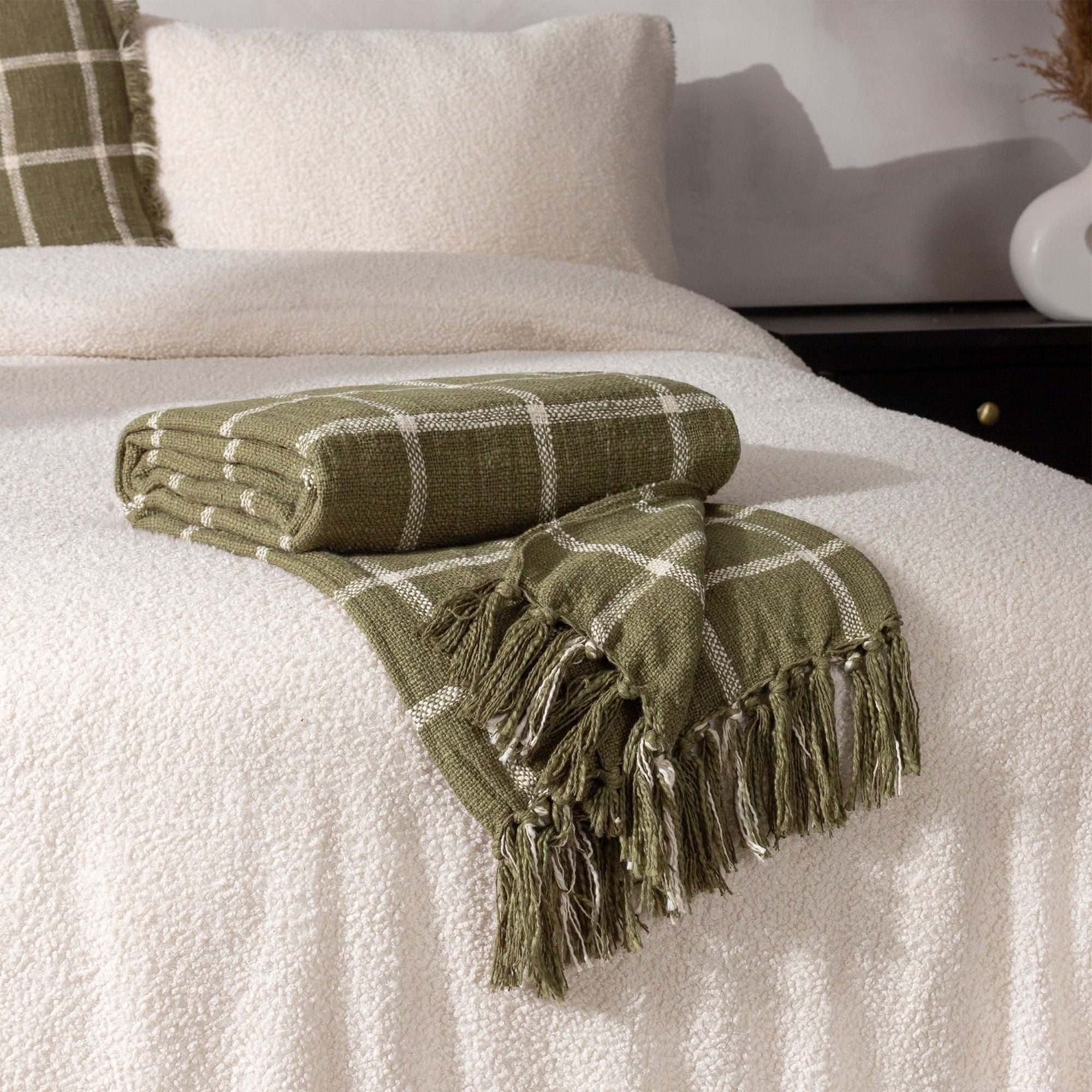 Beni Green - Cotton Throw 130x180cm