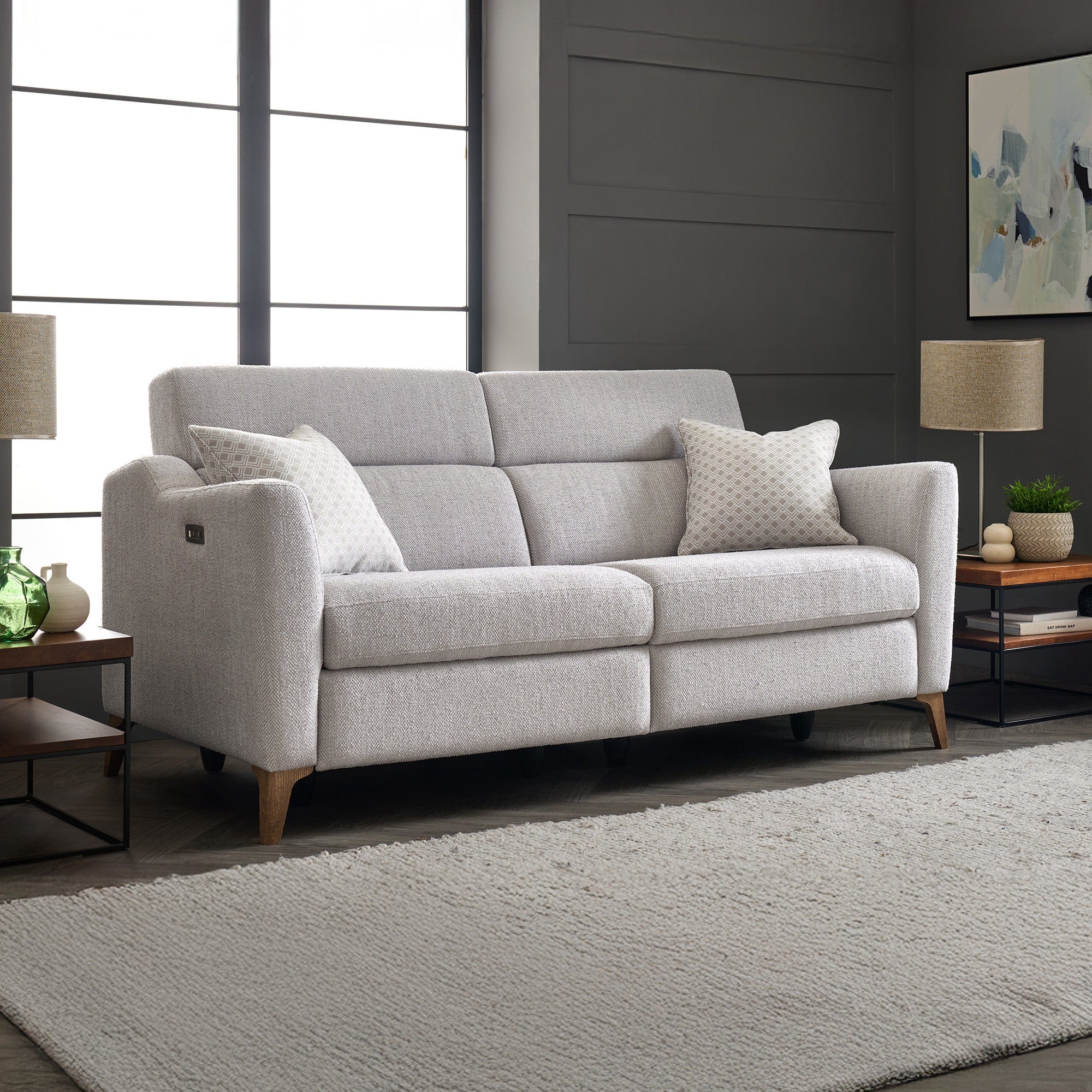 Ellis - 3 Seat Ultimate Recliner Sofa, Fabric