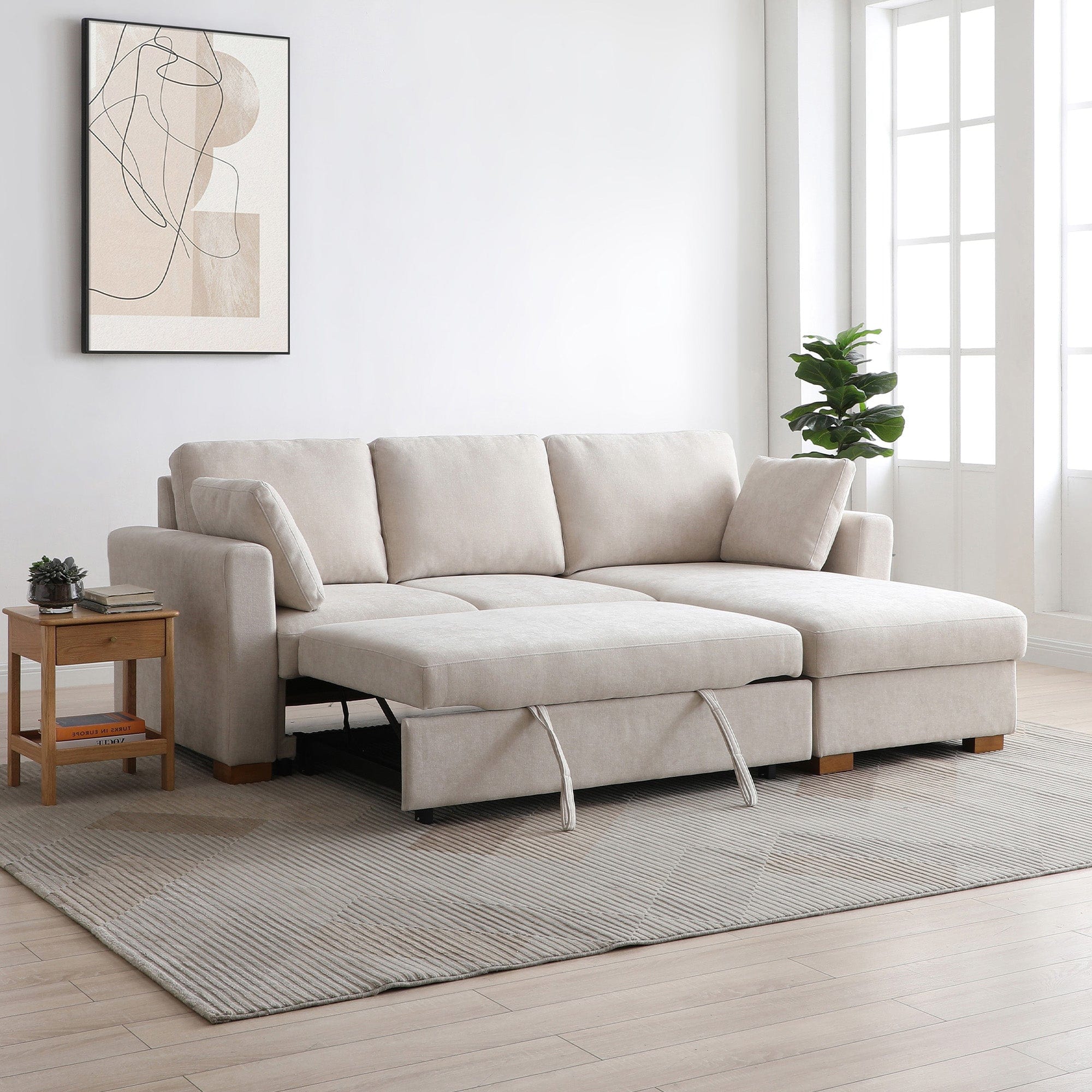 Luca - Corner Sofabed In Fabric
