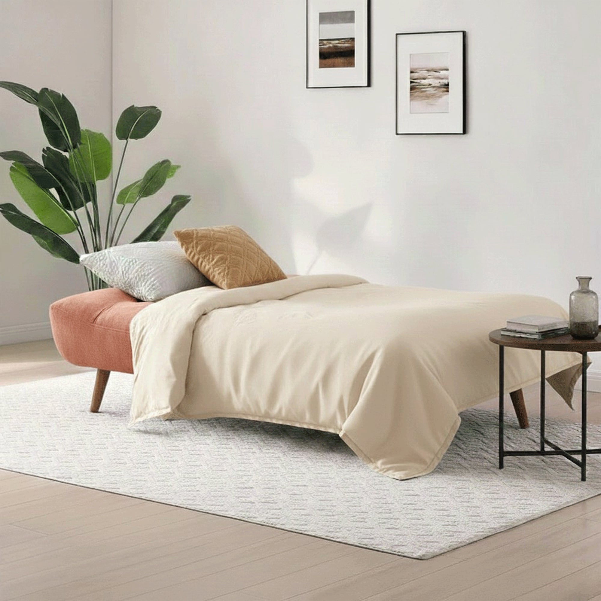Mateo - Sofa Bed, Fabric, Terracotta