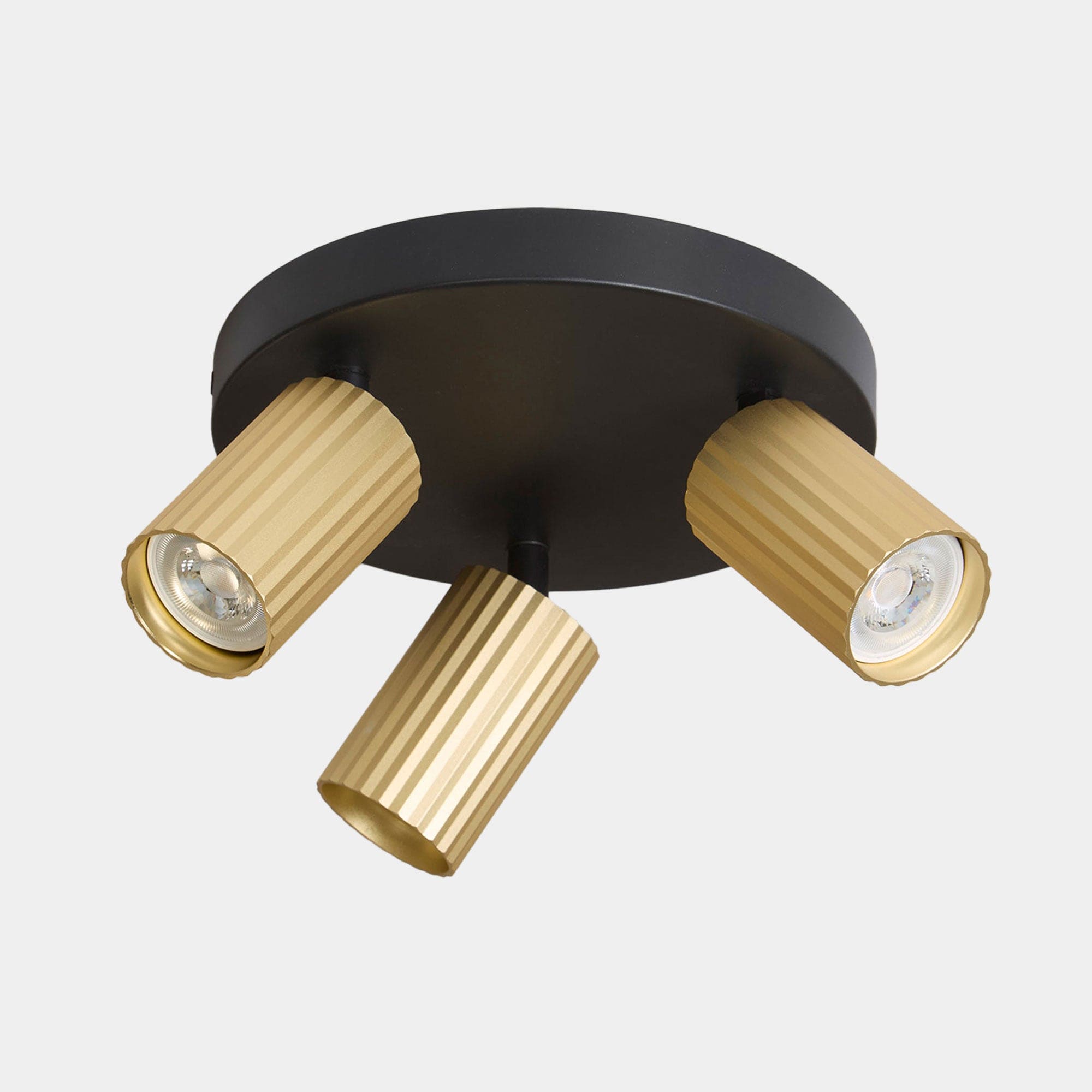 Trieste-Gold Triple Fluted Spotlight