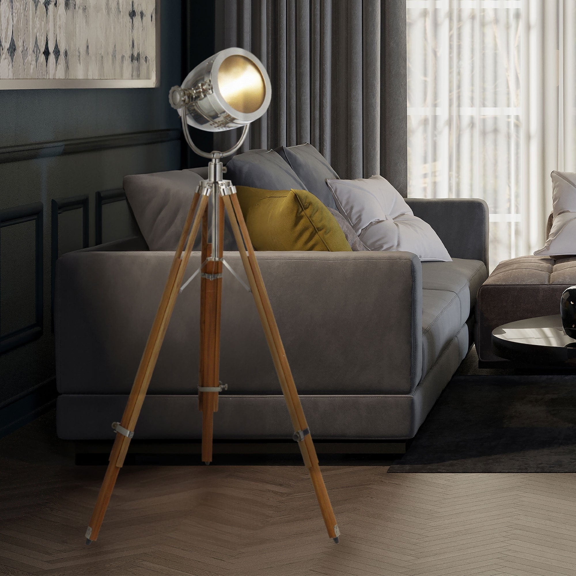 Cutter Wood - Tripod Floor Lamp