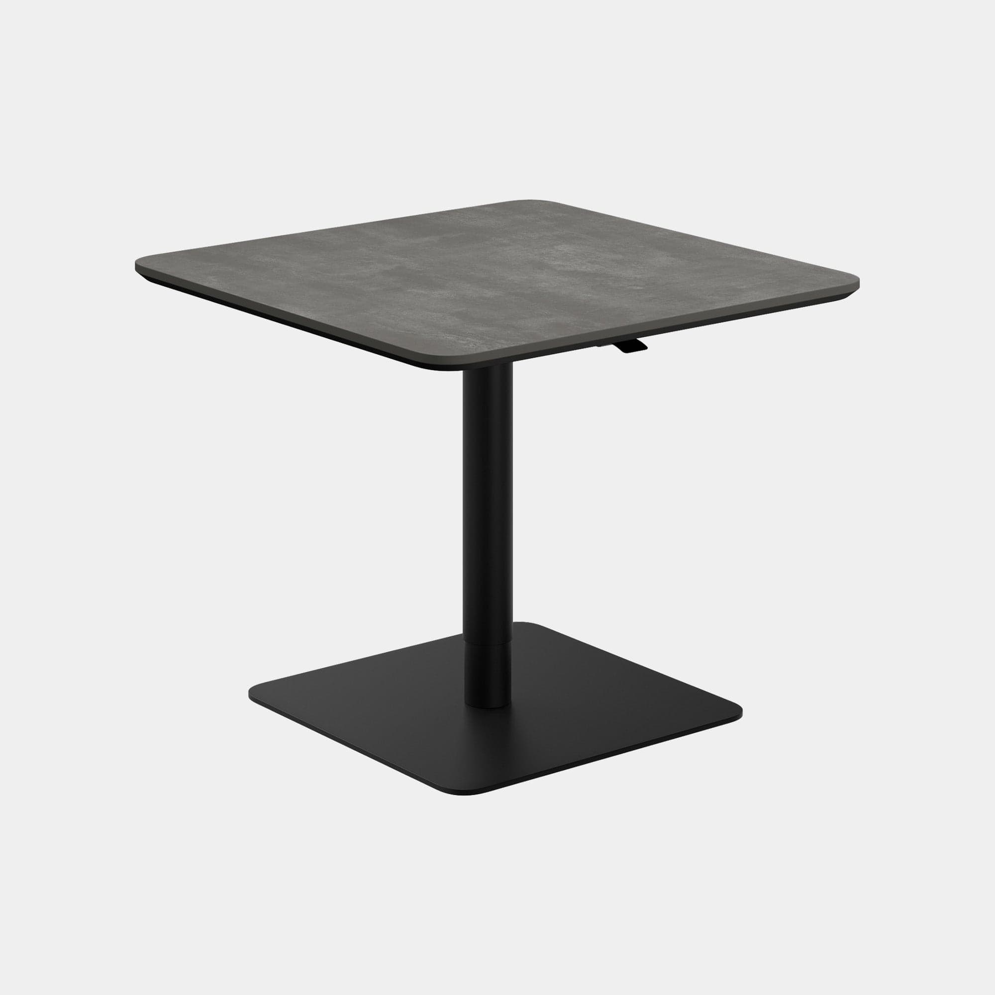 Medici - 80cm Square Bar Table Height Adjustable With Grey Ceramic Effect Top
