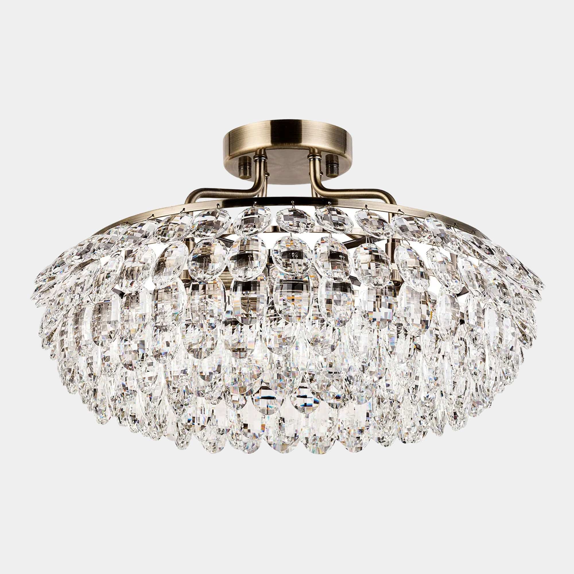 Columbus - Crystal Semi Flush