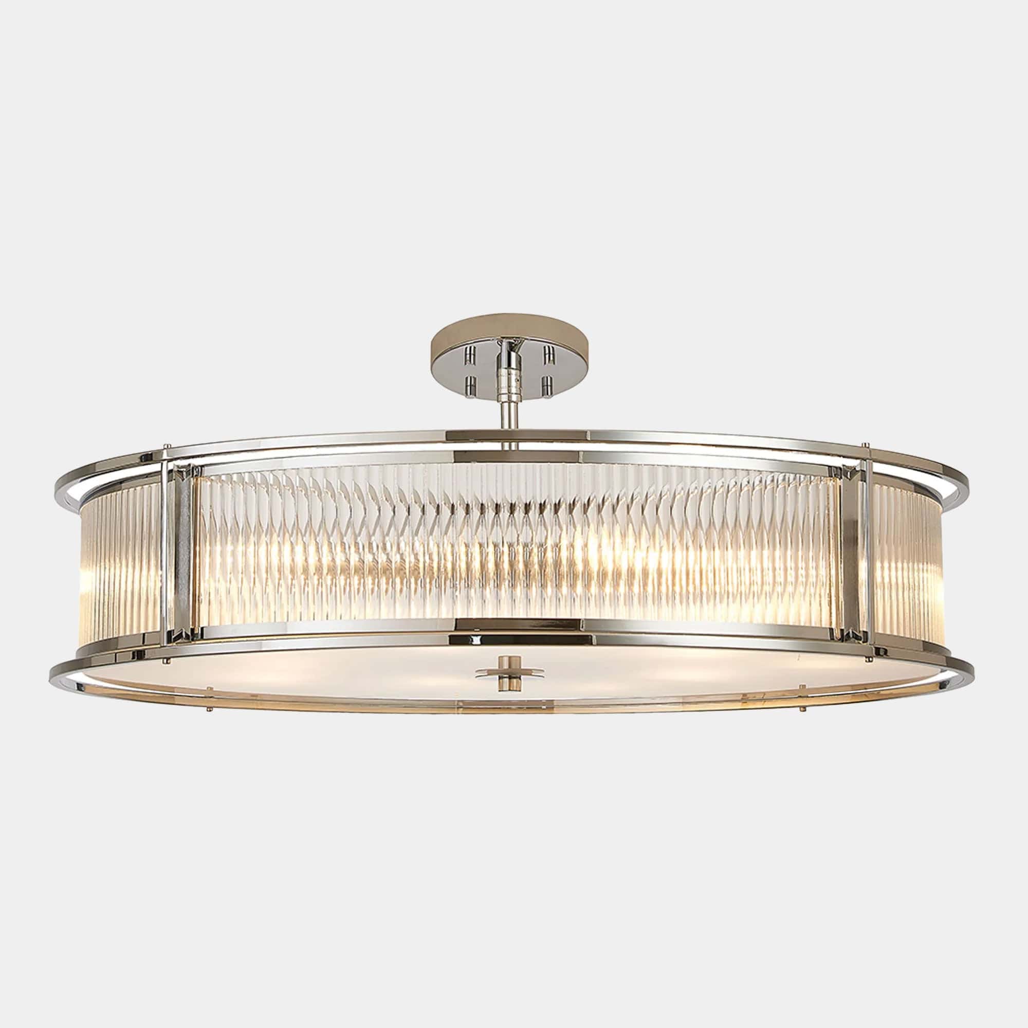 Fabian Chrome - Pendant Ceiling Light, Large