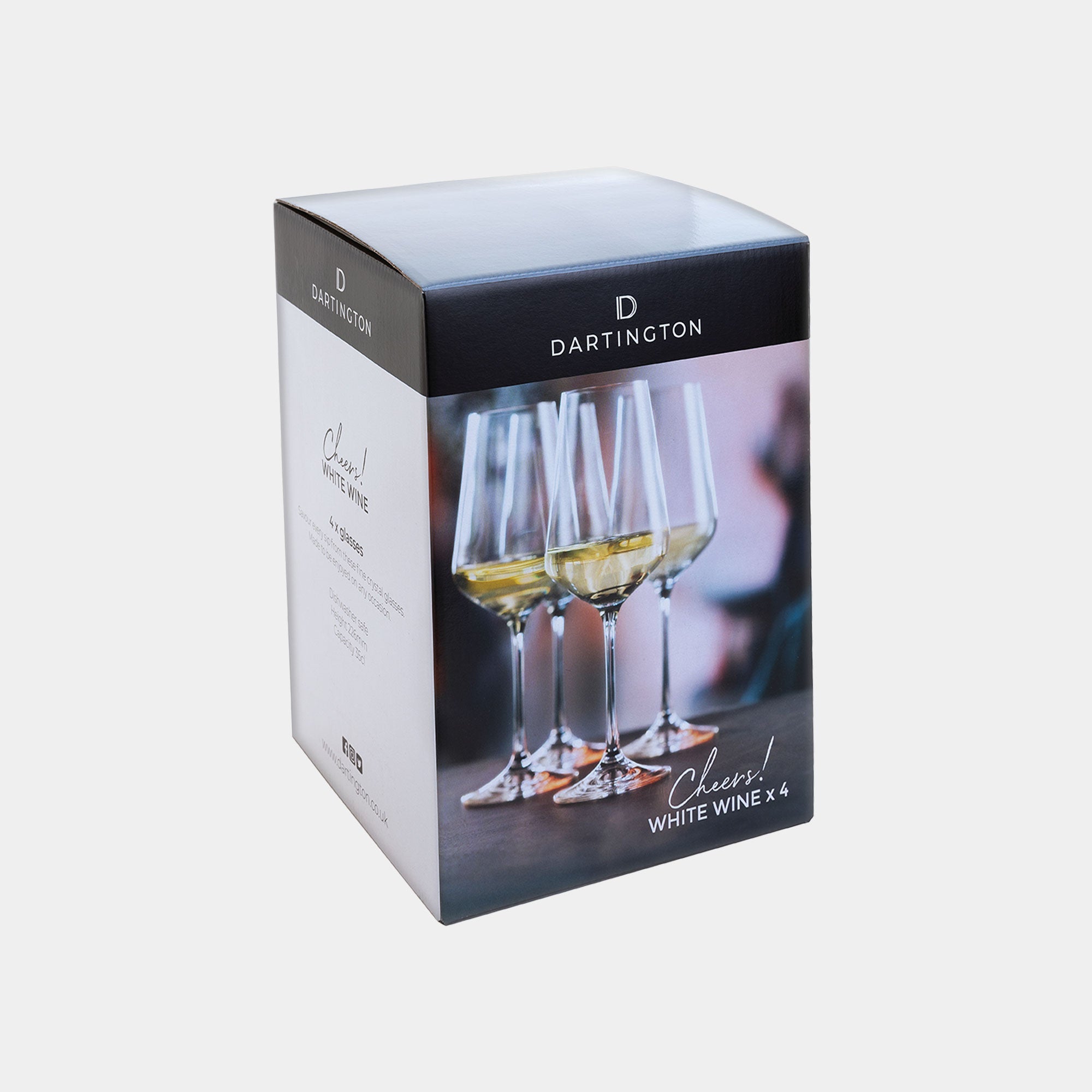 Dartington Crystal Cheers! - White Wine Glasses, Set of 4