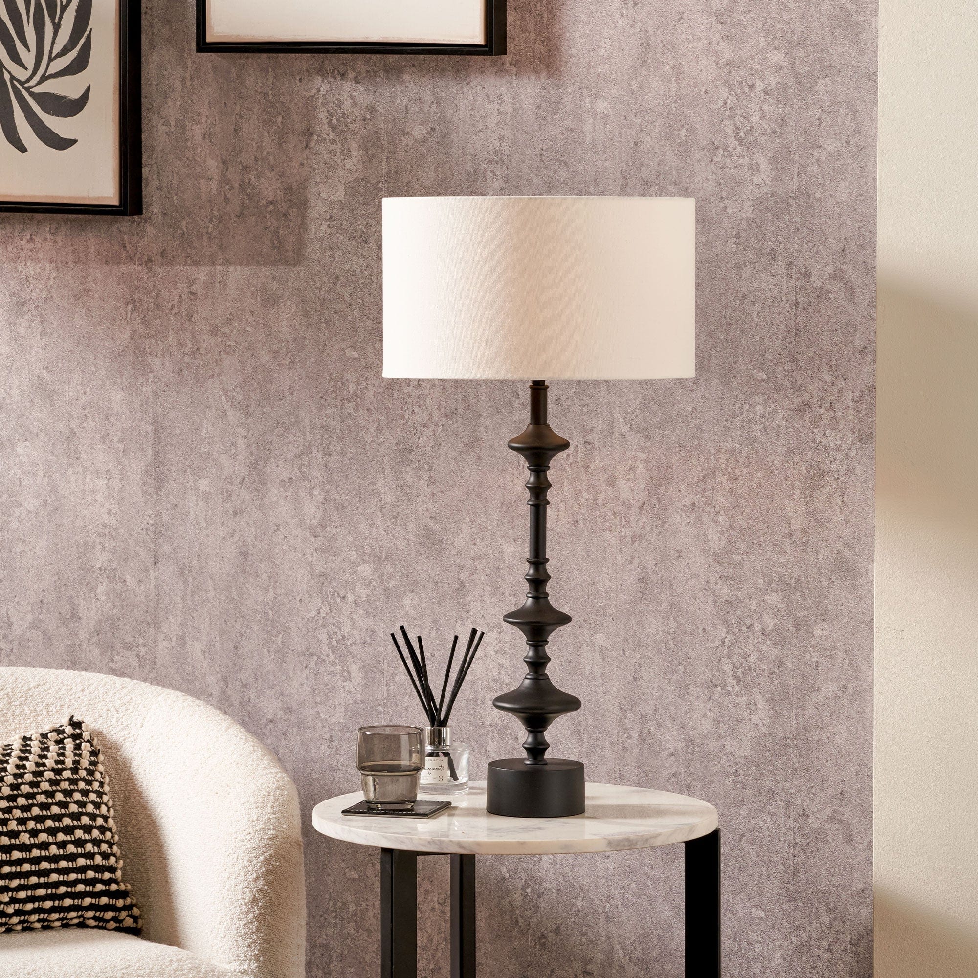 Benton - Black Candlestick Table Lamp