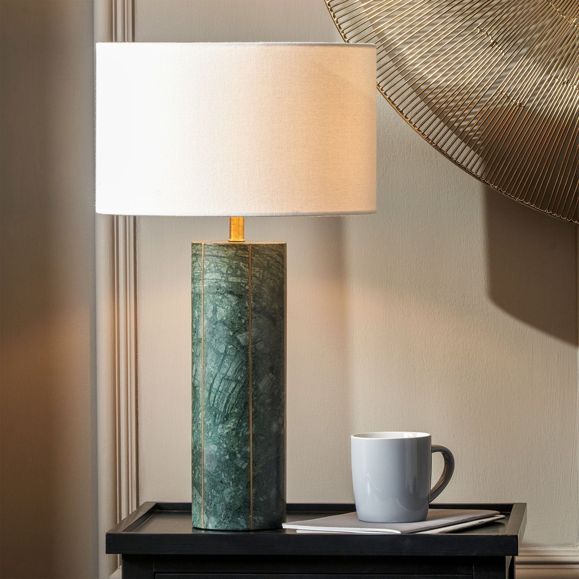 Vincent Green Marble - Table Lamp