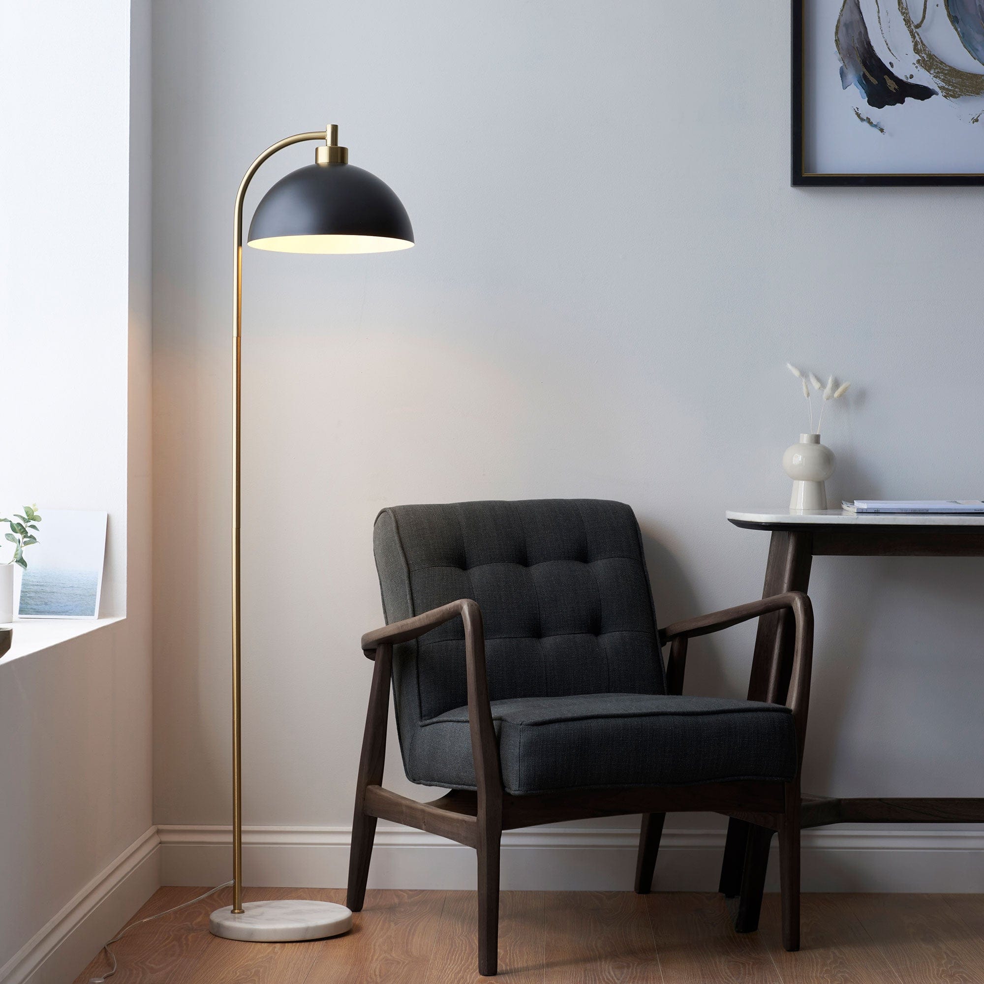 Henrik - Floor Lamp Black Gold