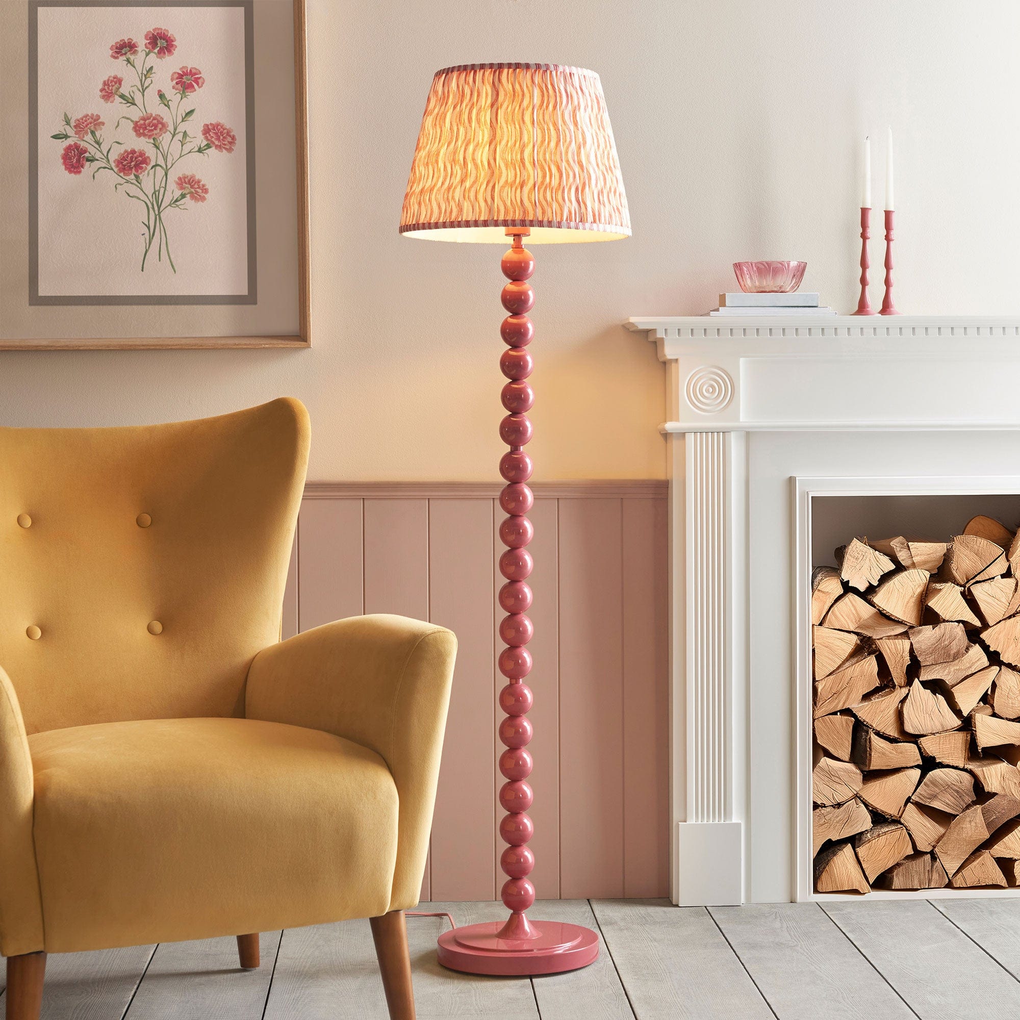 Ellen - Floor Lamp Pink Gloss