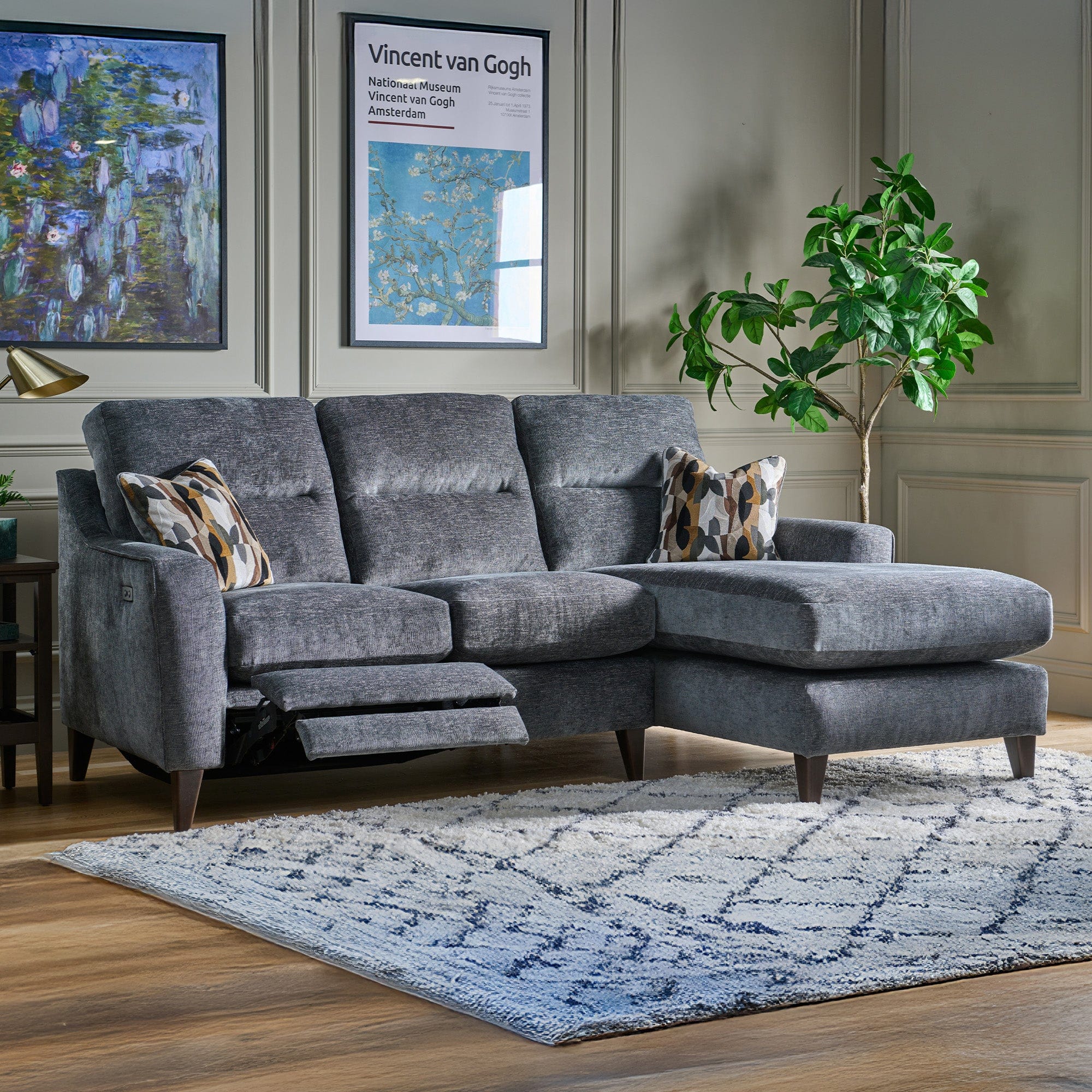Ella - Love Chair With Power Recliner In Fabric