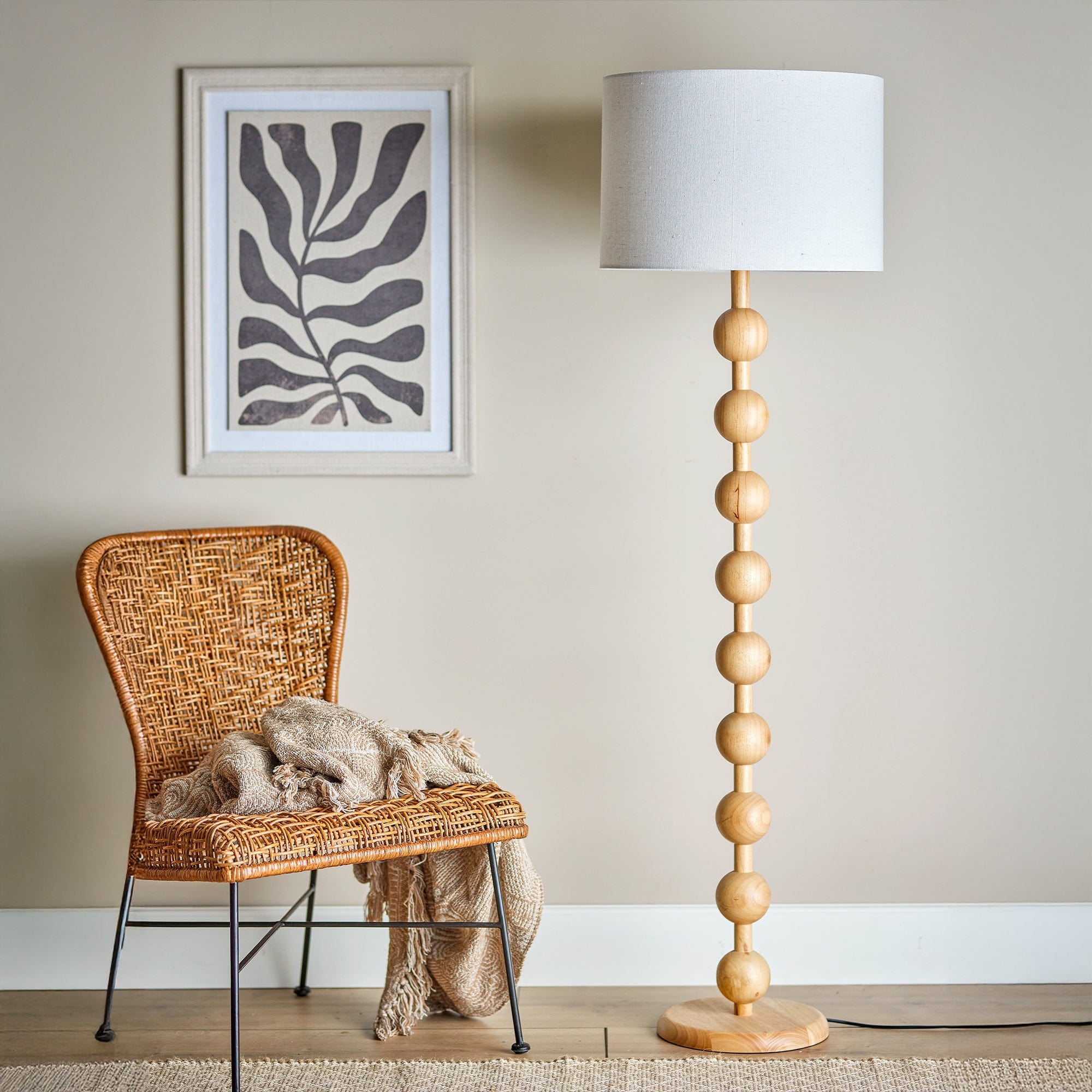 Bobbin Wood - Floor Lamp