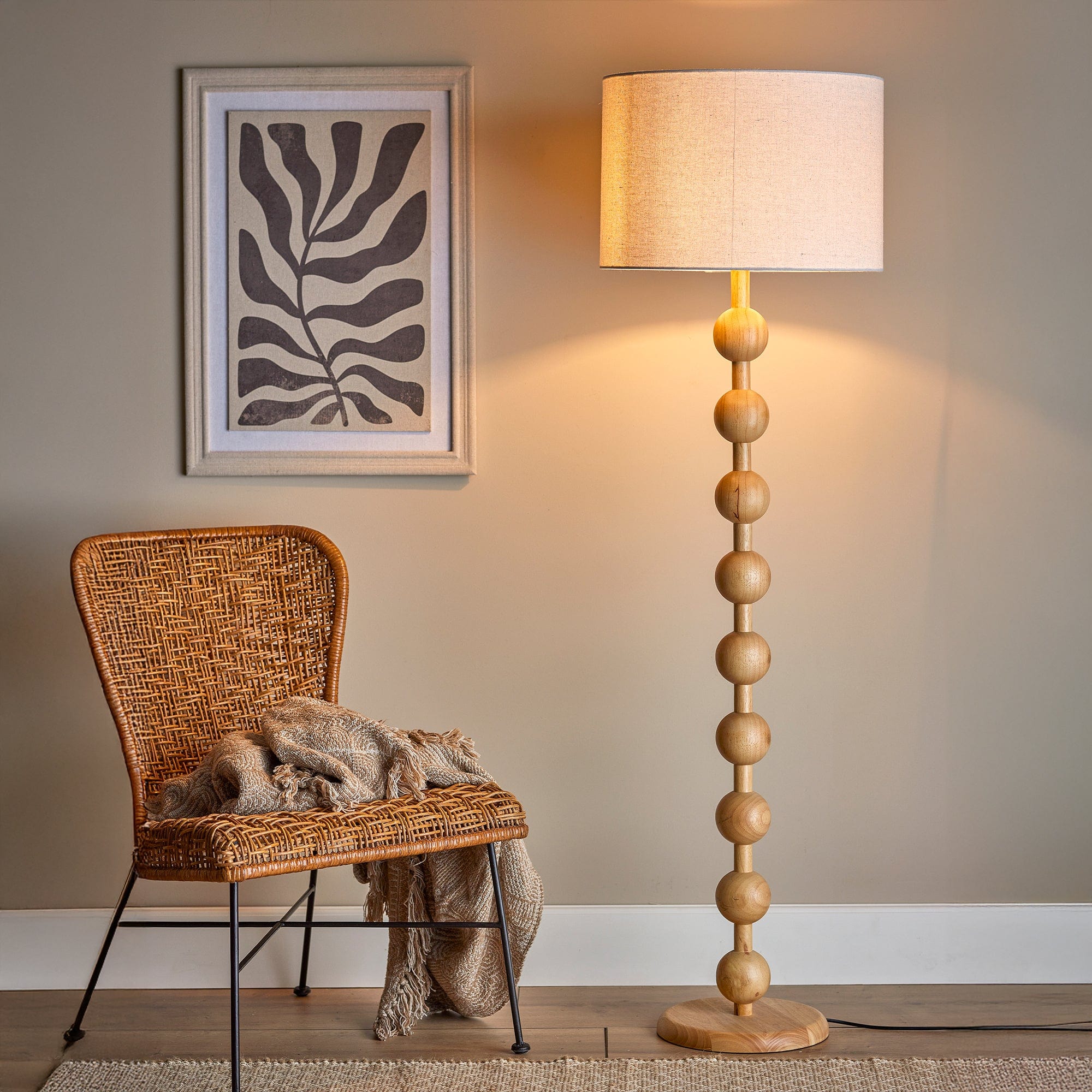 Bobbin Wooden - Floor Lamp