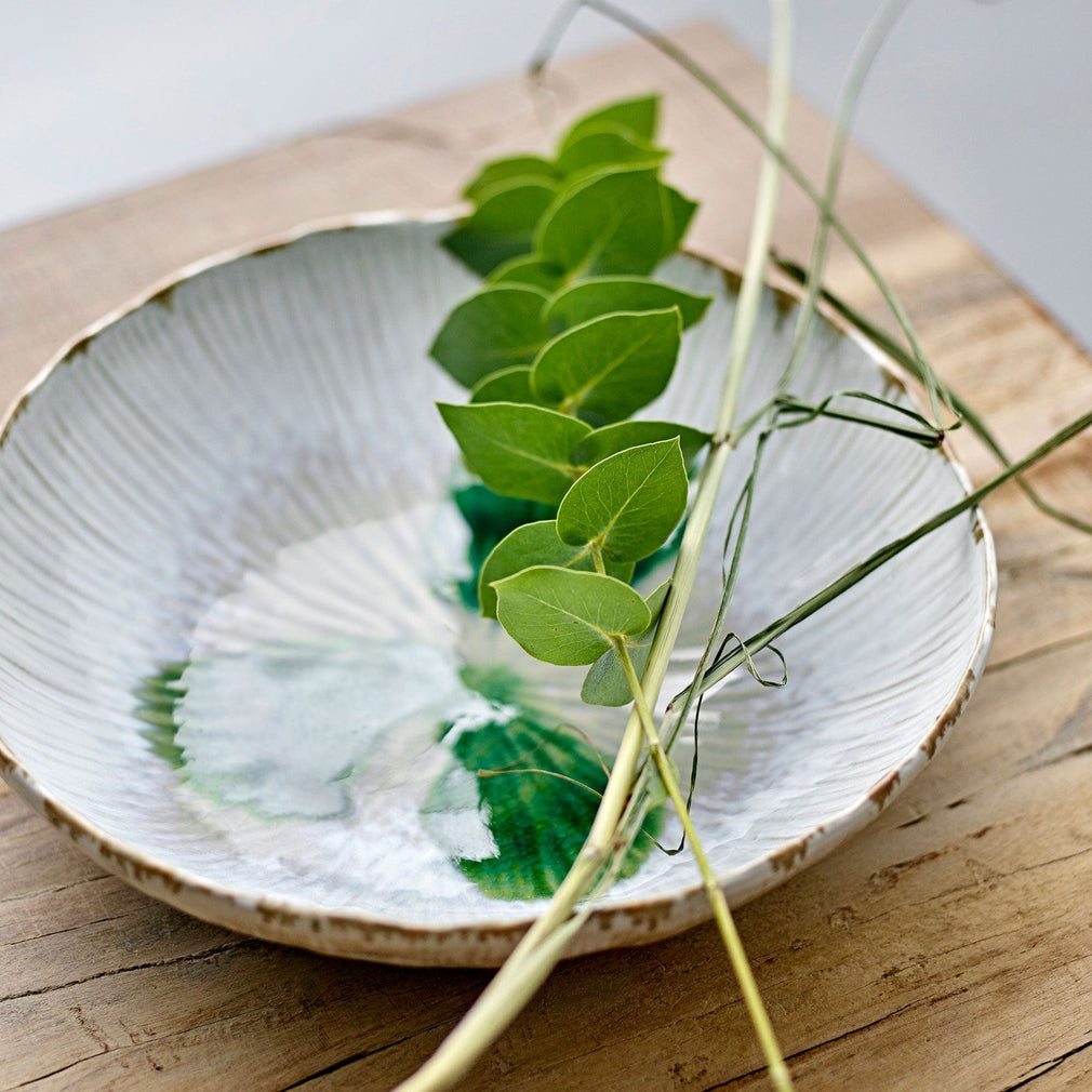 Mati - Stoneware Bowl Green