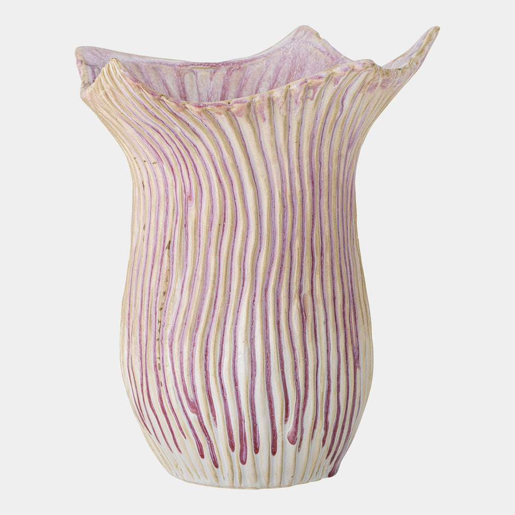Floral Vase Pink Stoneware 29cm (BO)