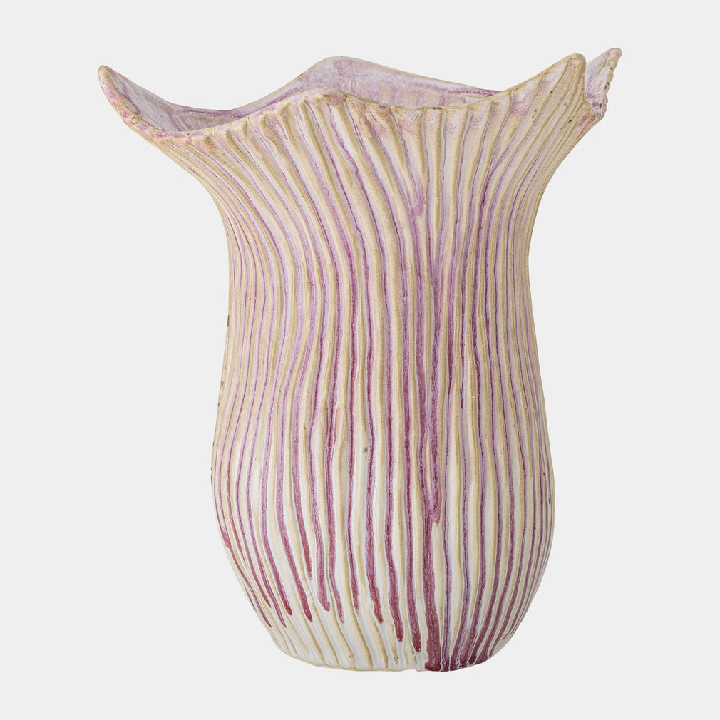 Floral Vase Pink Stoneware 29cm (BO)