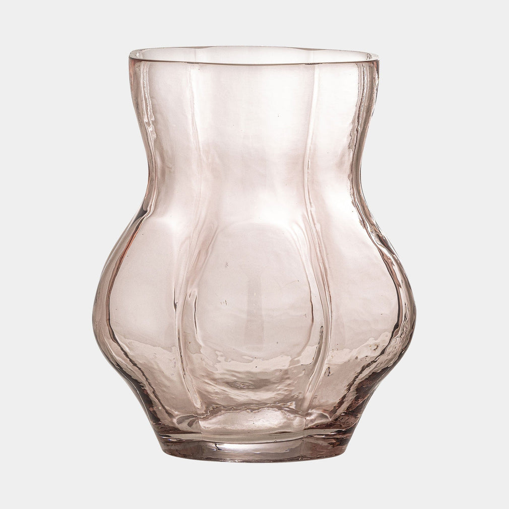 Tava Vase Rose Glass 20cm (BO)