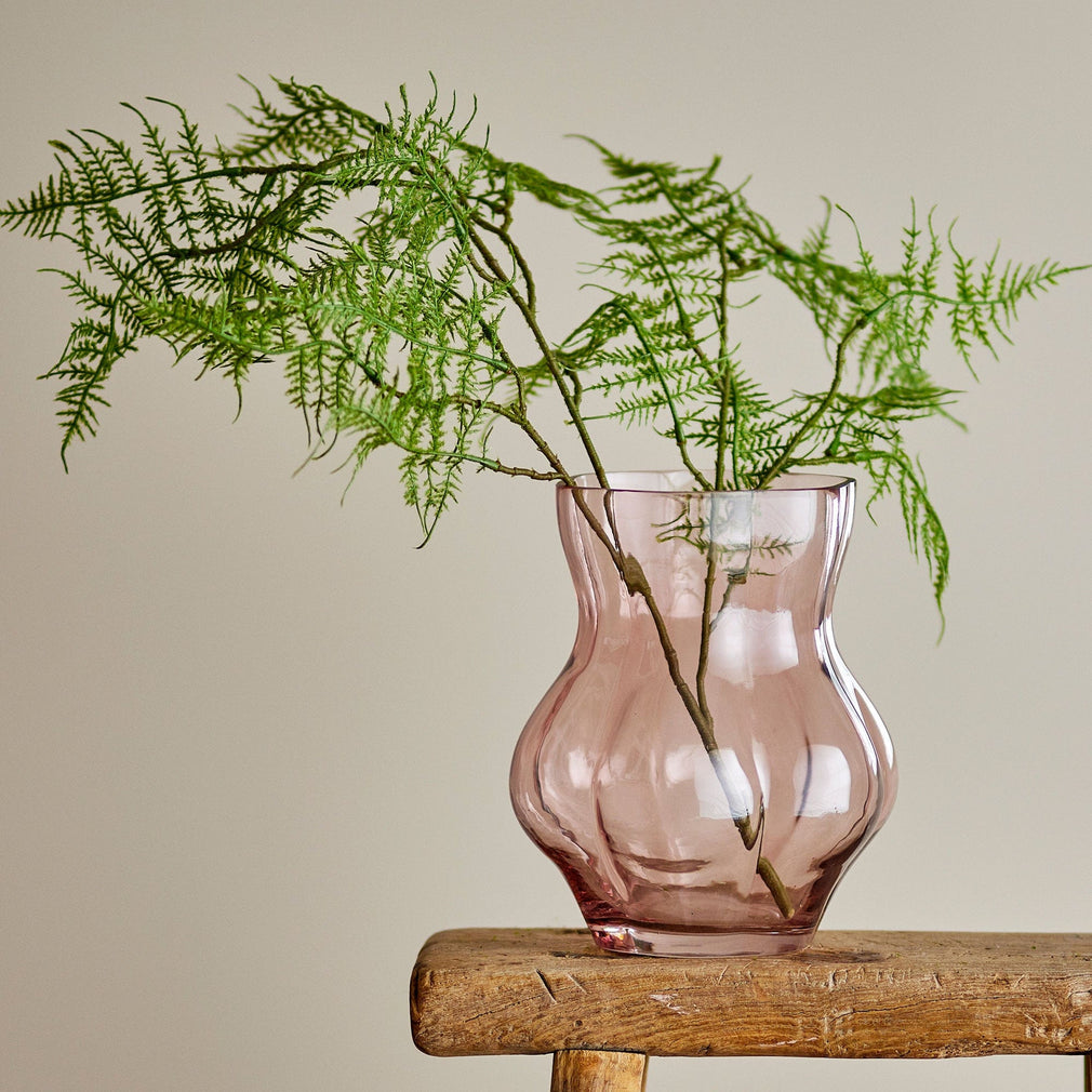 Tava Vase Rose Glass 20cm (BO)