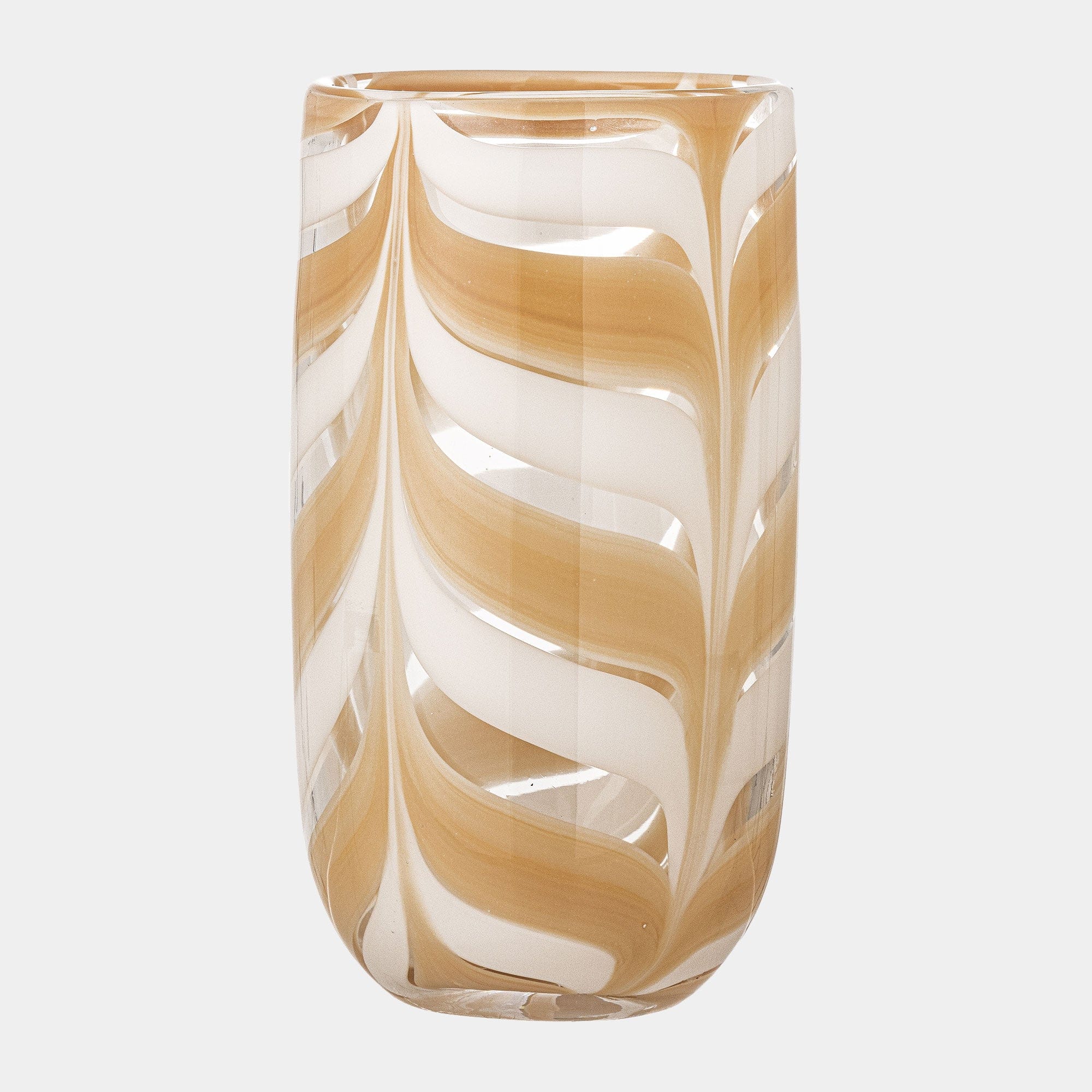 Taven Vase Orange Glass 21.5cm (BO)