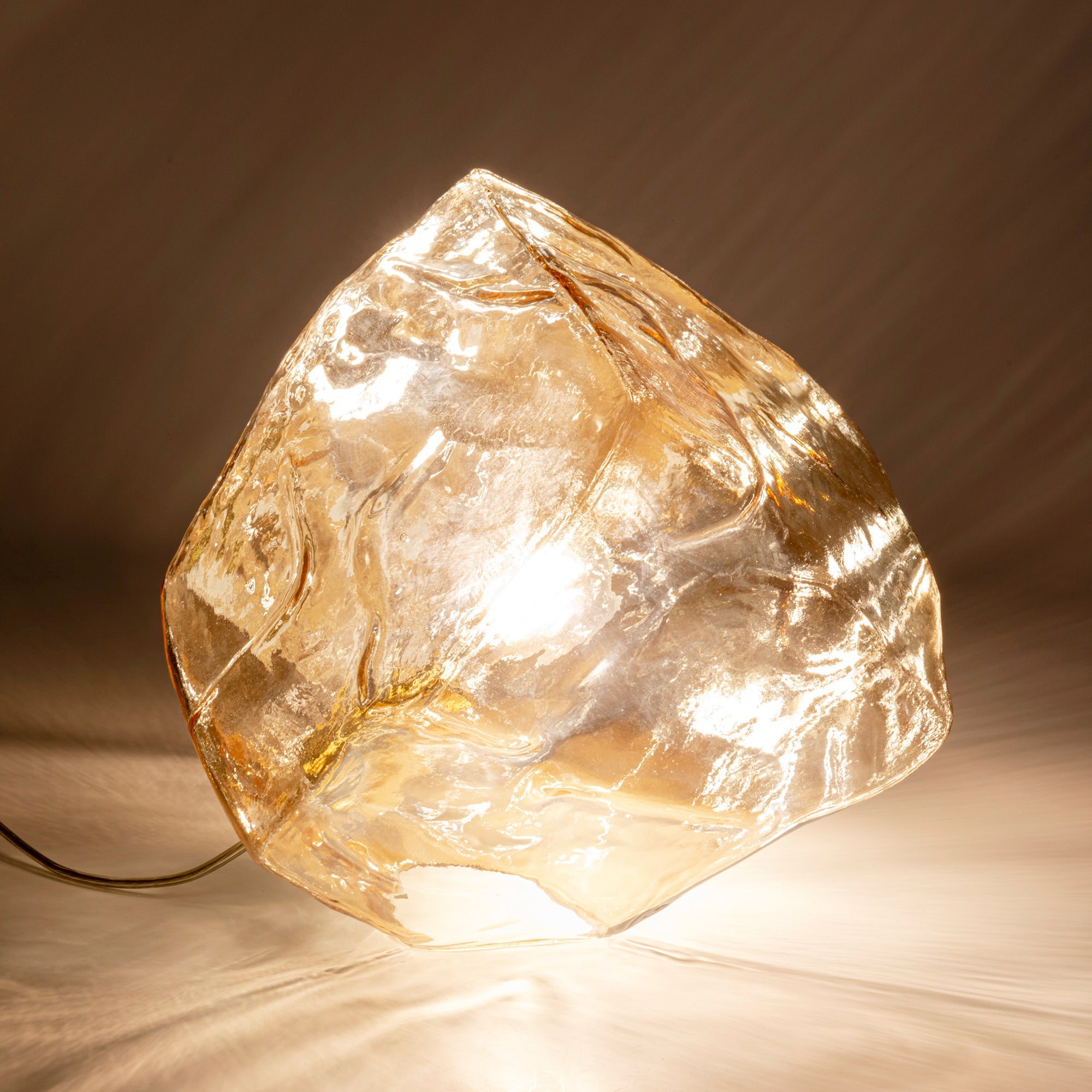 Rockwell Amber - Table Lamp, Glass