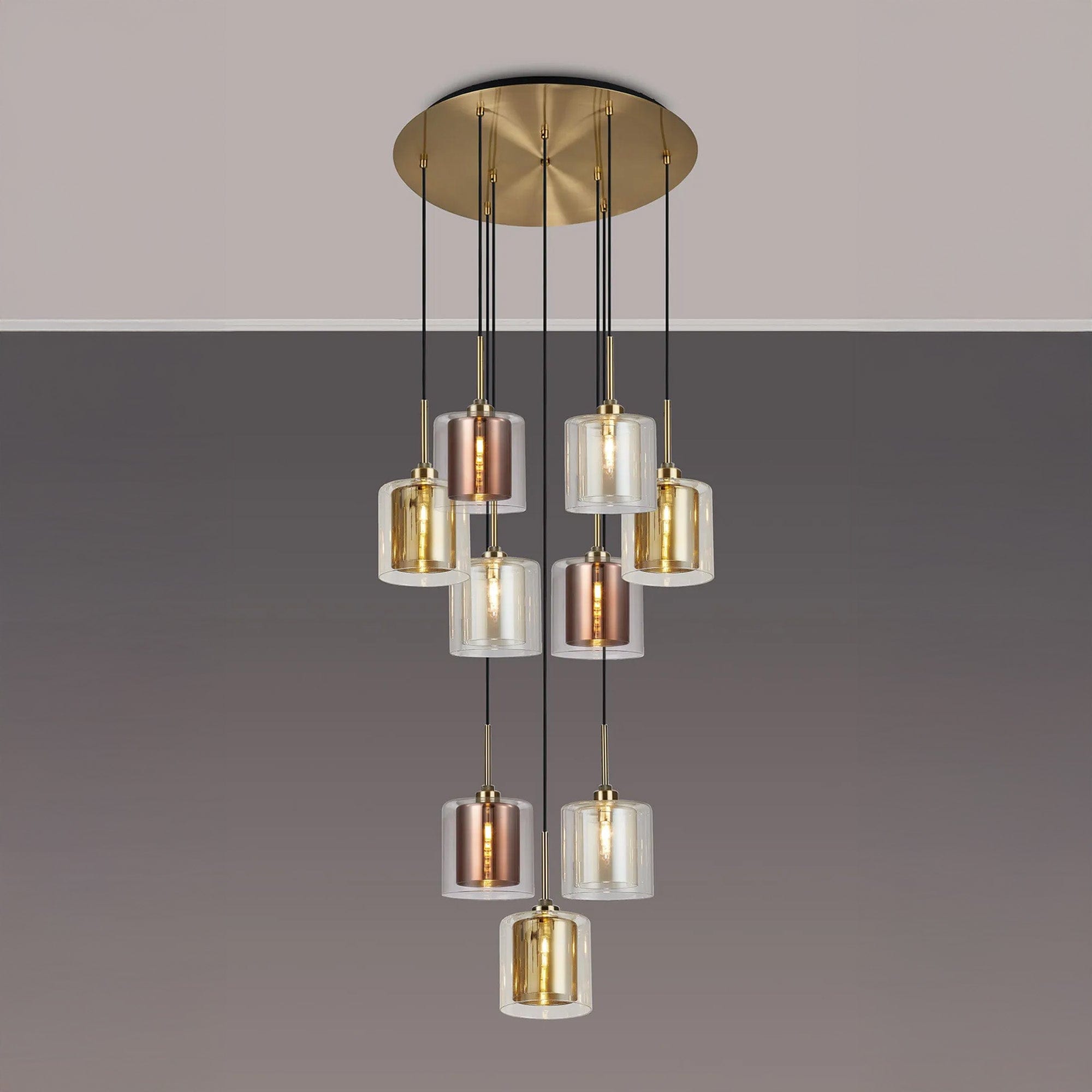 Luis Brass - Pendant Ceiling Light, Cascade