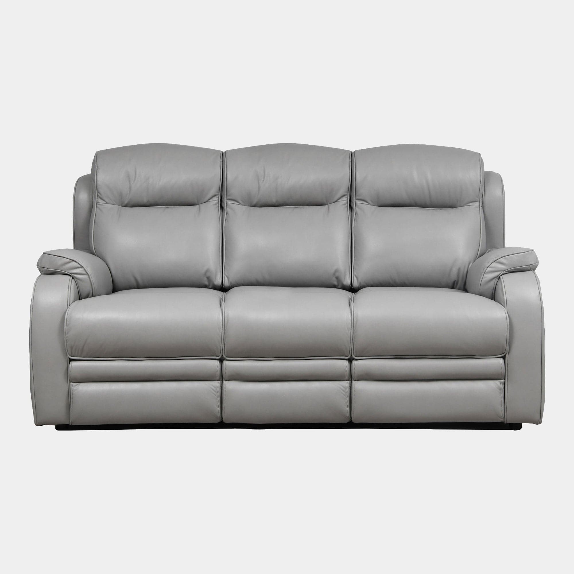 3 Seat Sofa Double Power Recliners With Button Switches - Single Motors In Leather Grade M