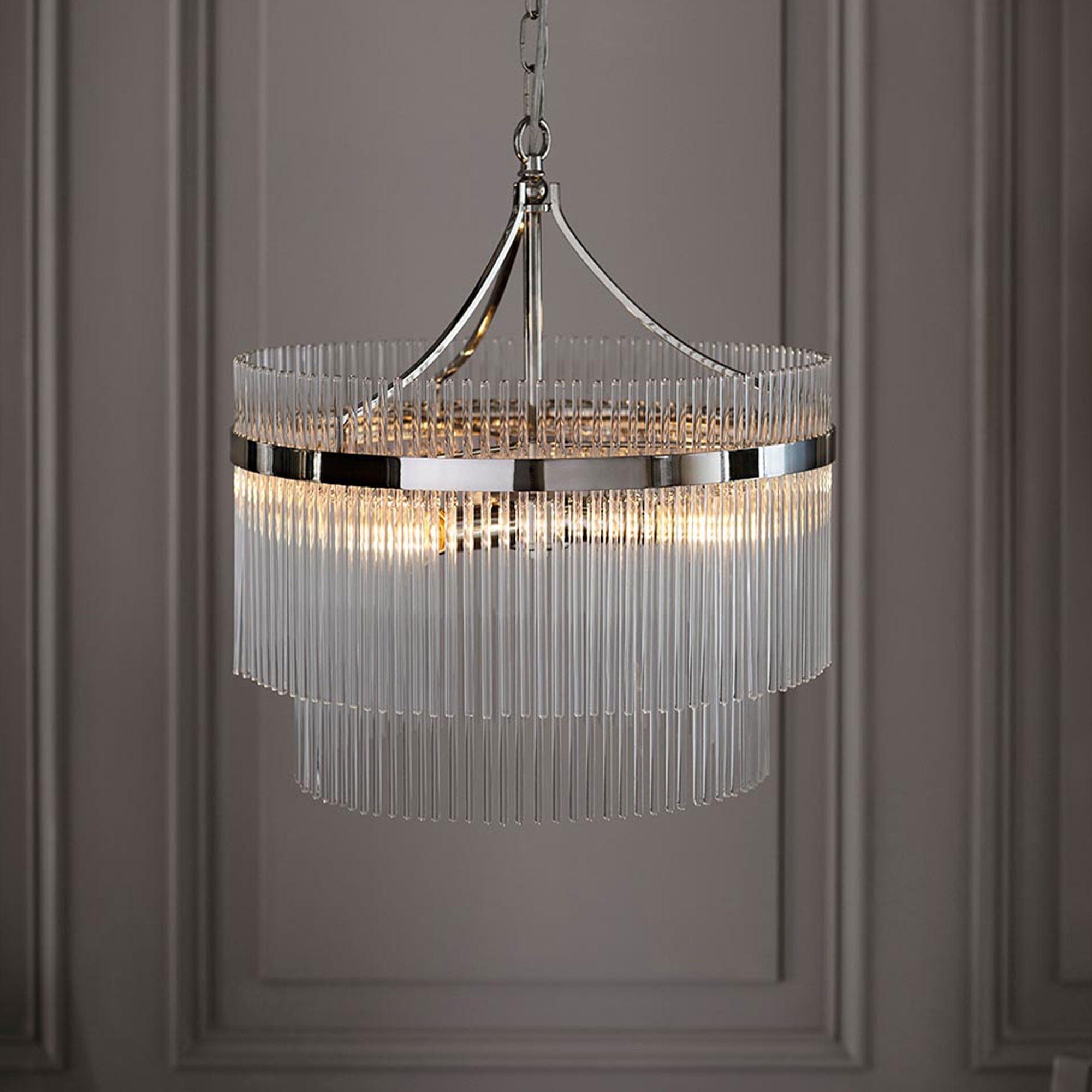 Lille - 5 Pendant Nickel