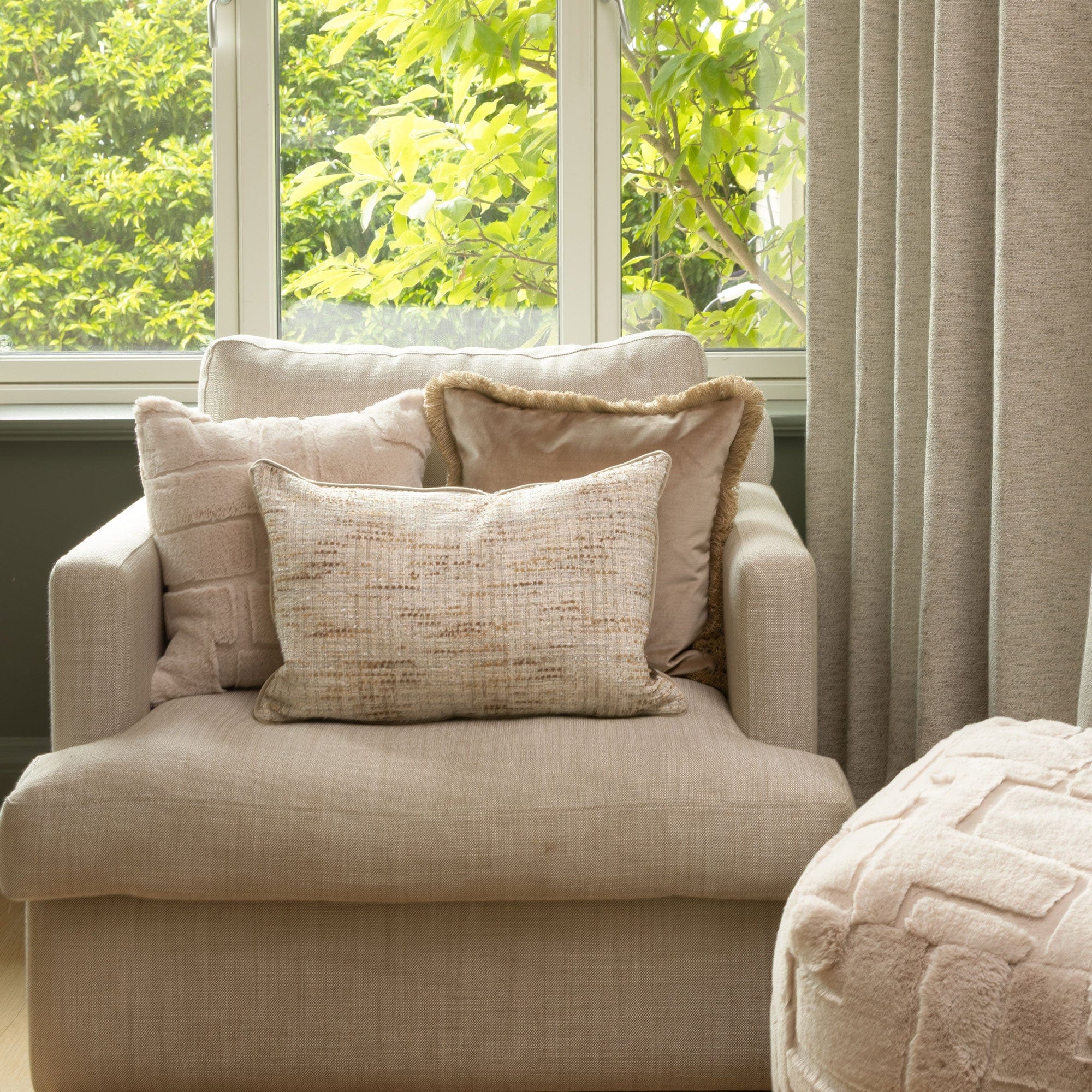 Cresida - Natural Cushion 43x43cm
