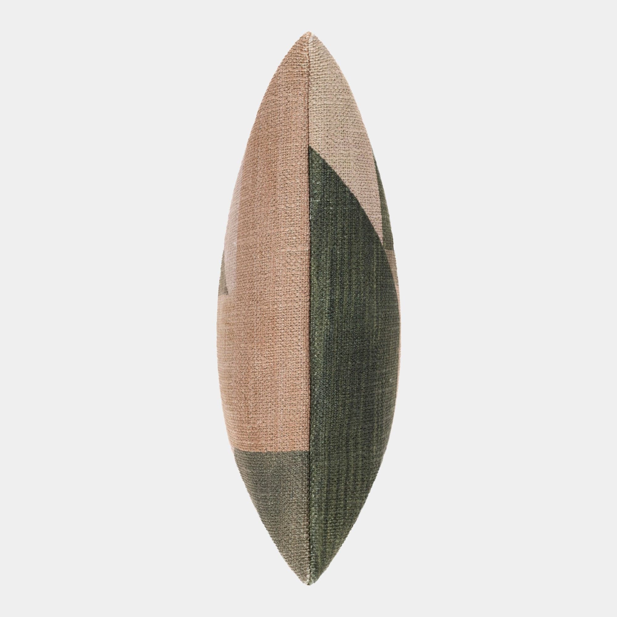 Geo Block - Natural Green Cushion
