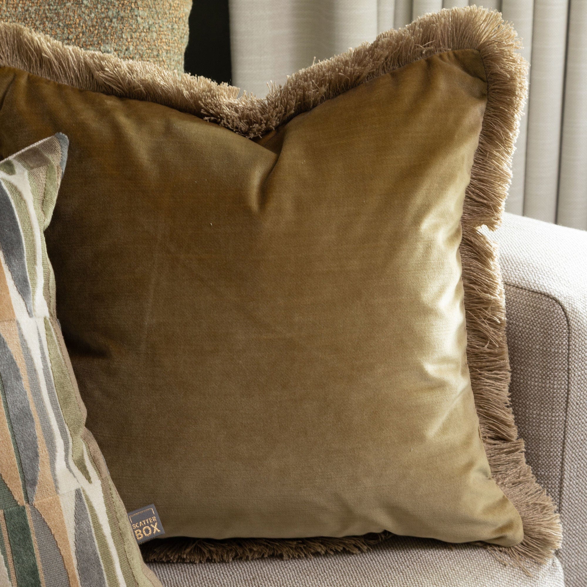 Elodie - Antique Gold Cushion 43x43cm