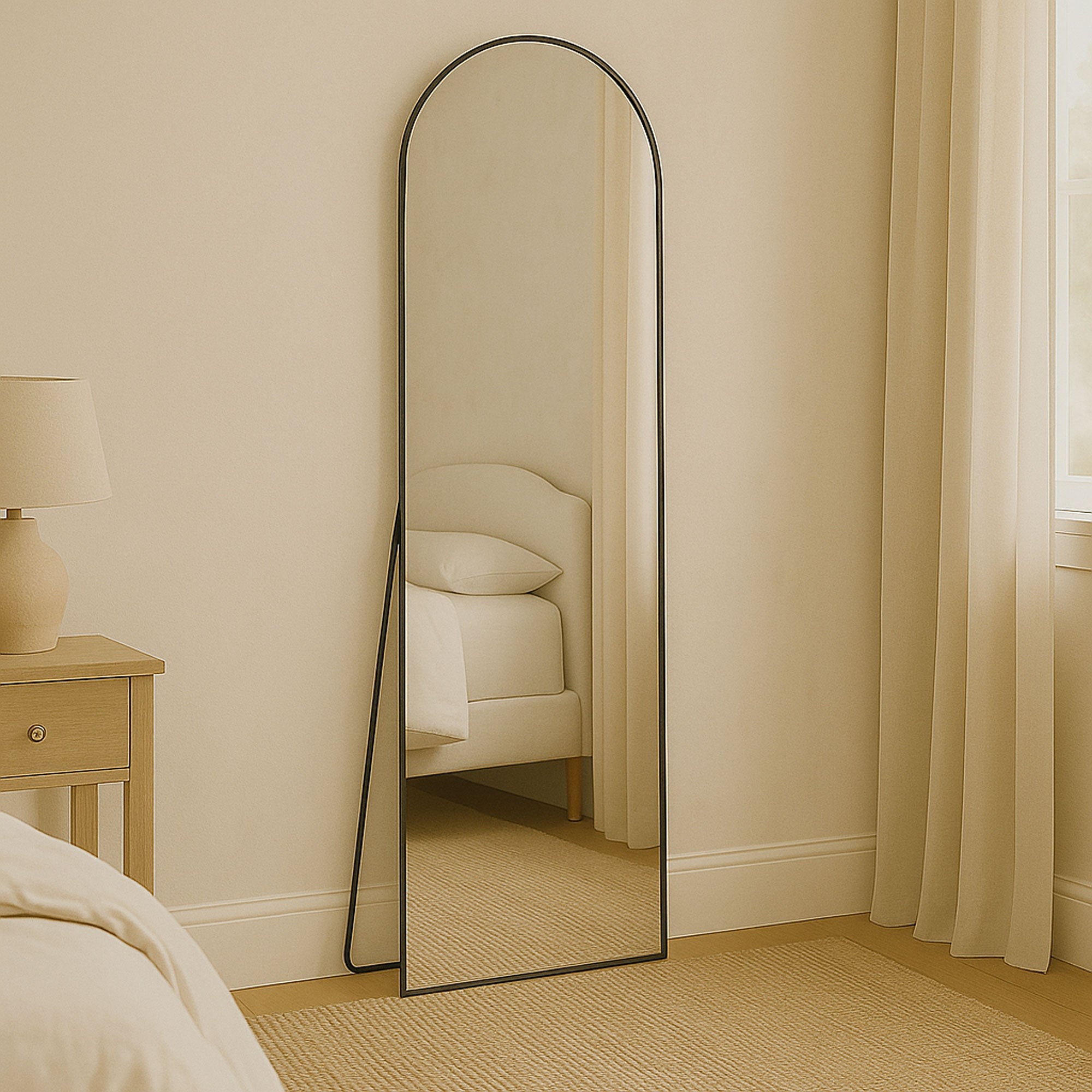 Marum - Cheval Mirror, Black