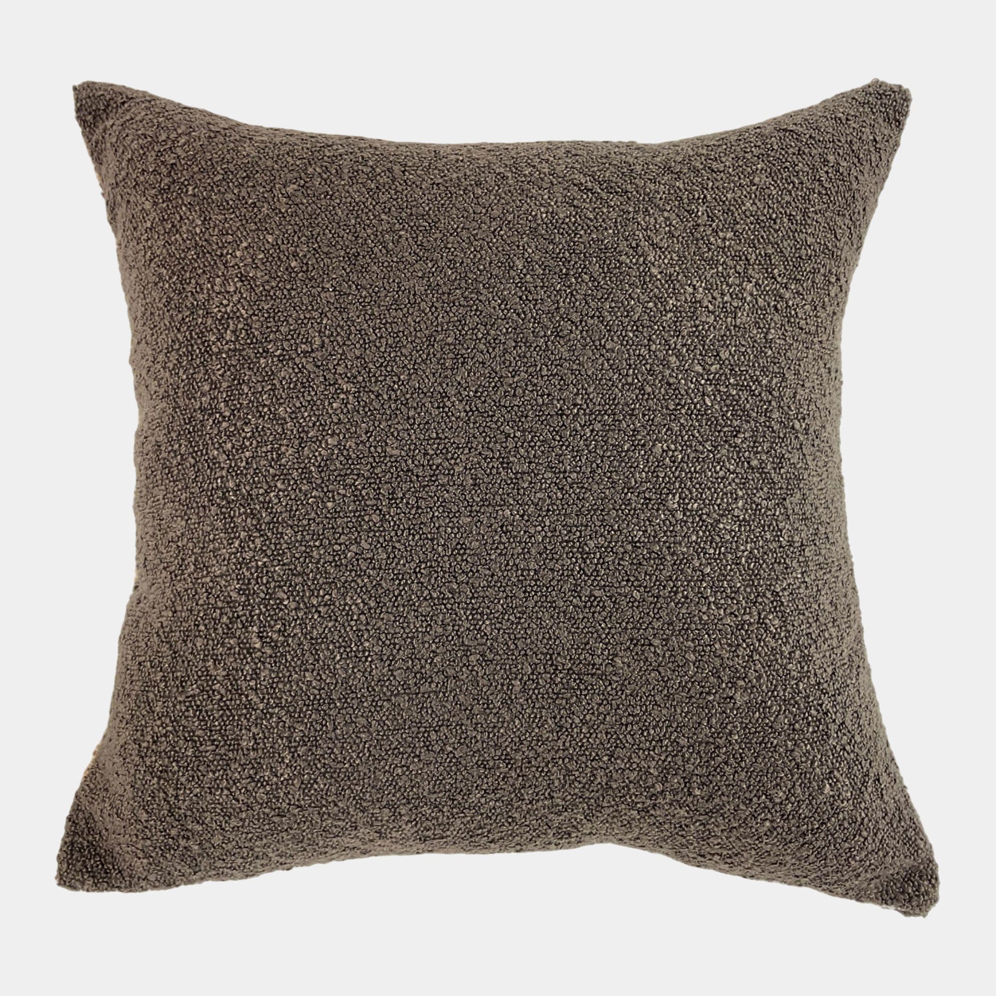 Boucle - Circles Cushion, Natural Brown, 45x45cm
