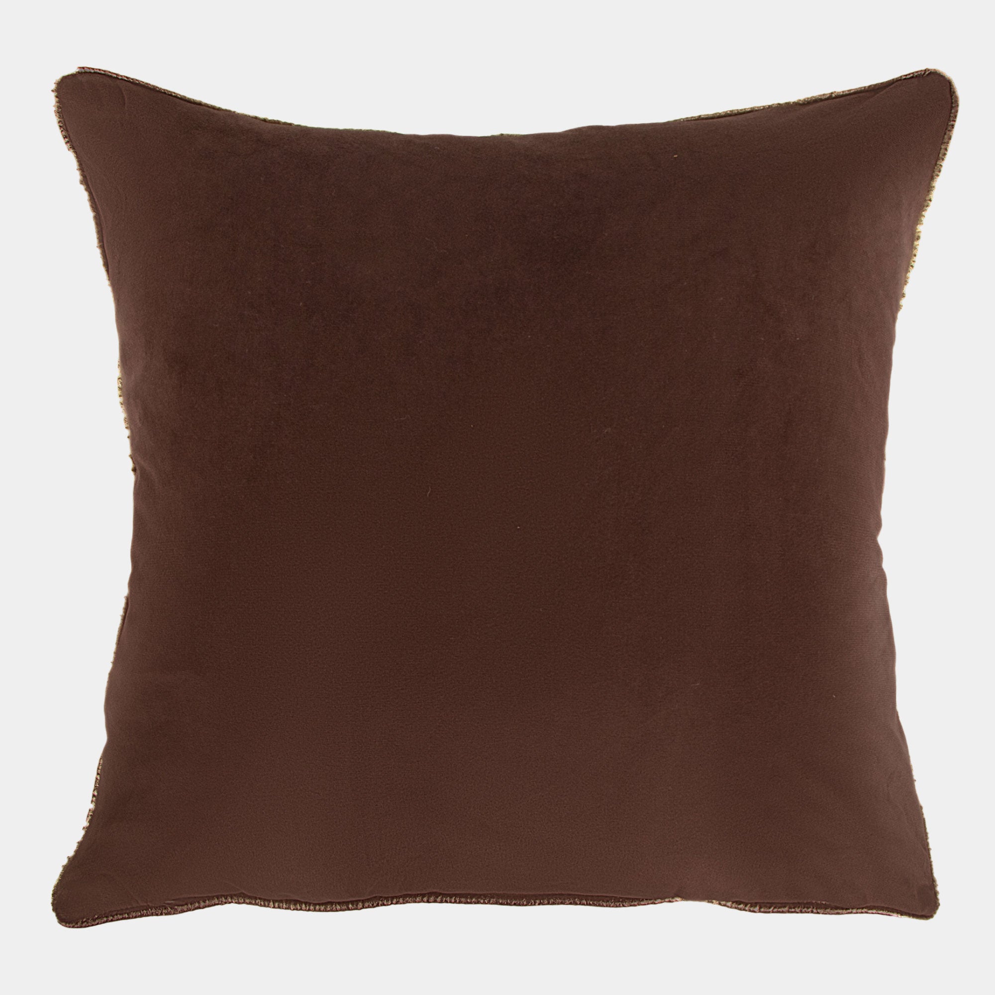 Palms - Embroidered Cushion, Gold Chocolate, 45x45cm