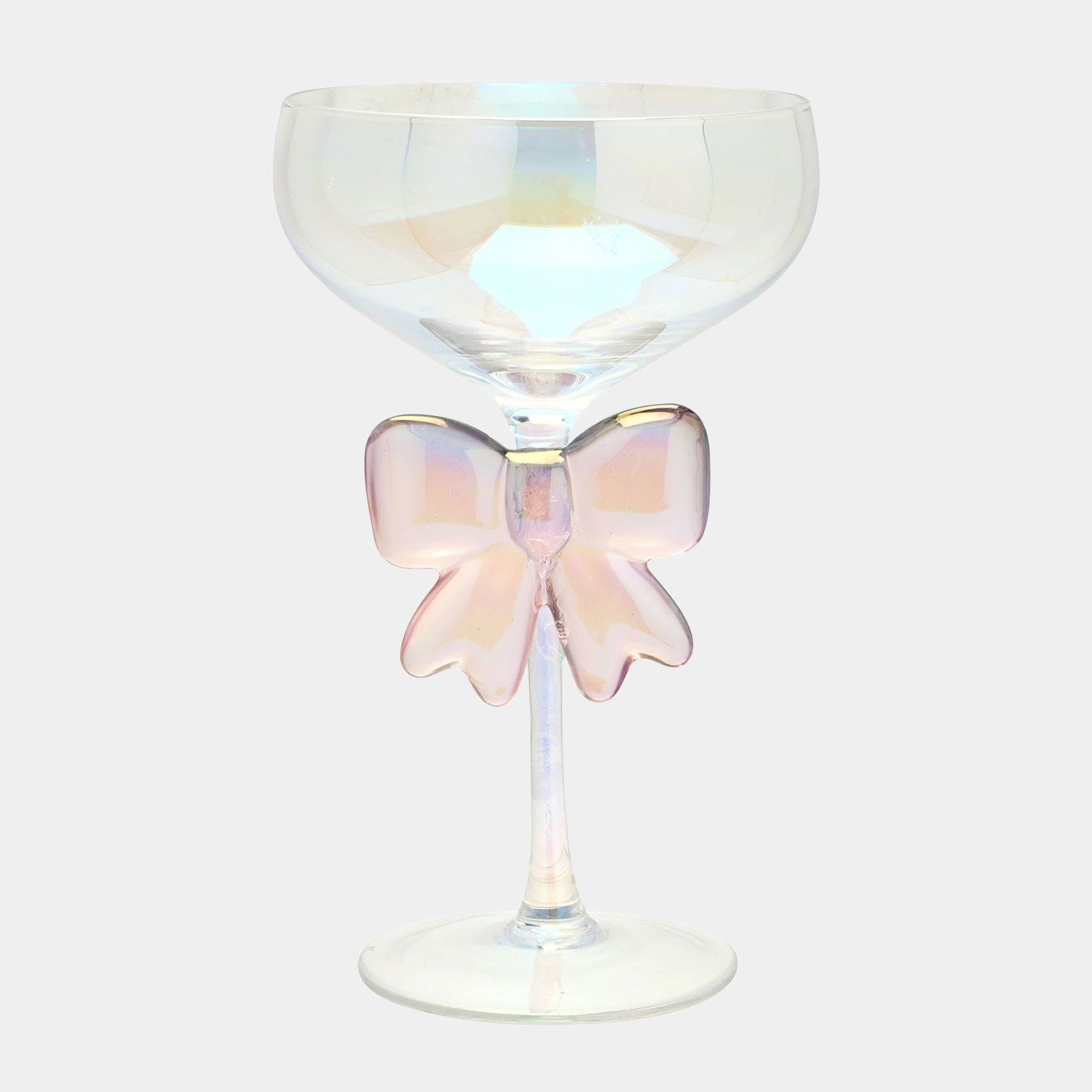 Hestia Pink Bow - Martini Glasses, Set of 2