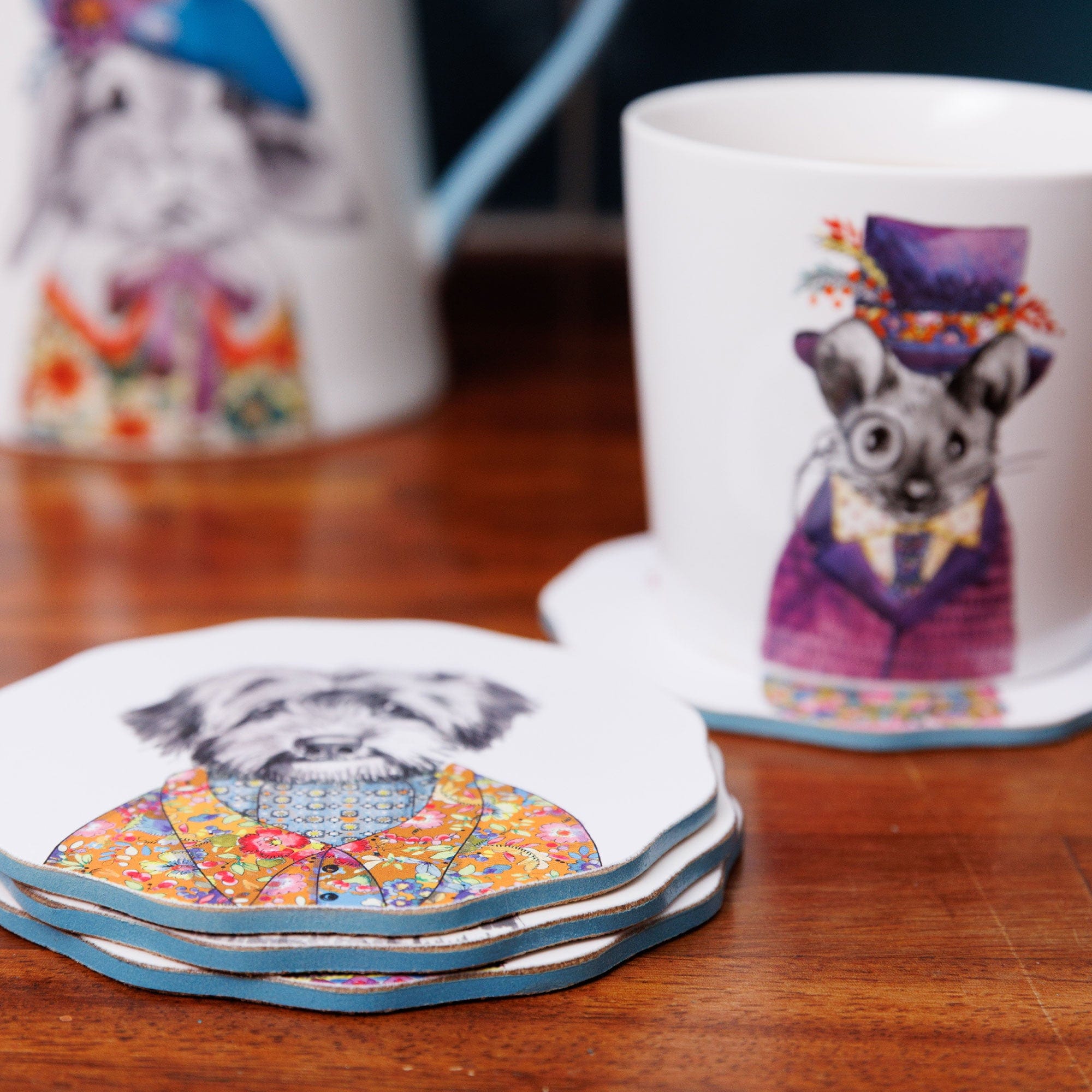Tipperley Hill - Animal Coasters, Set of 4
