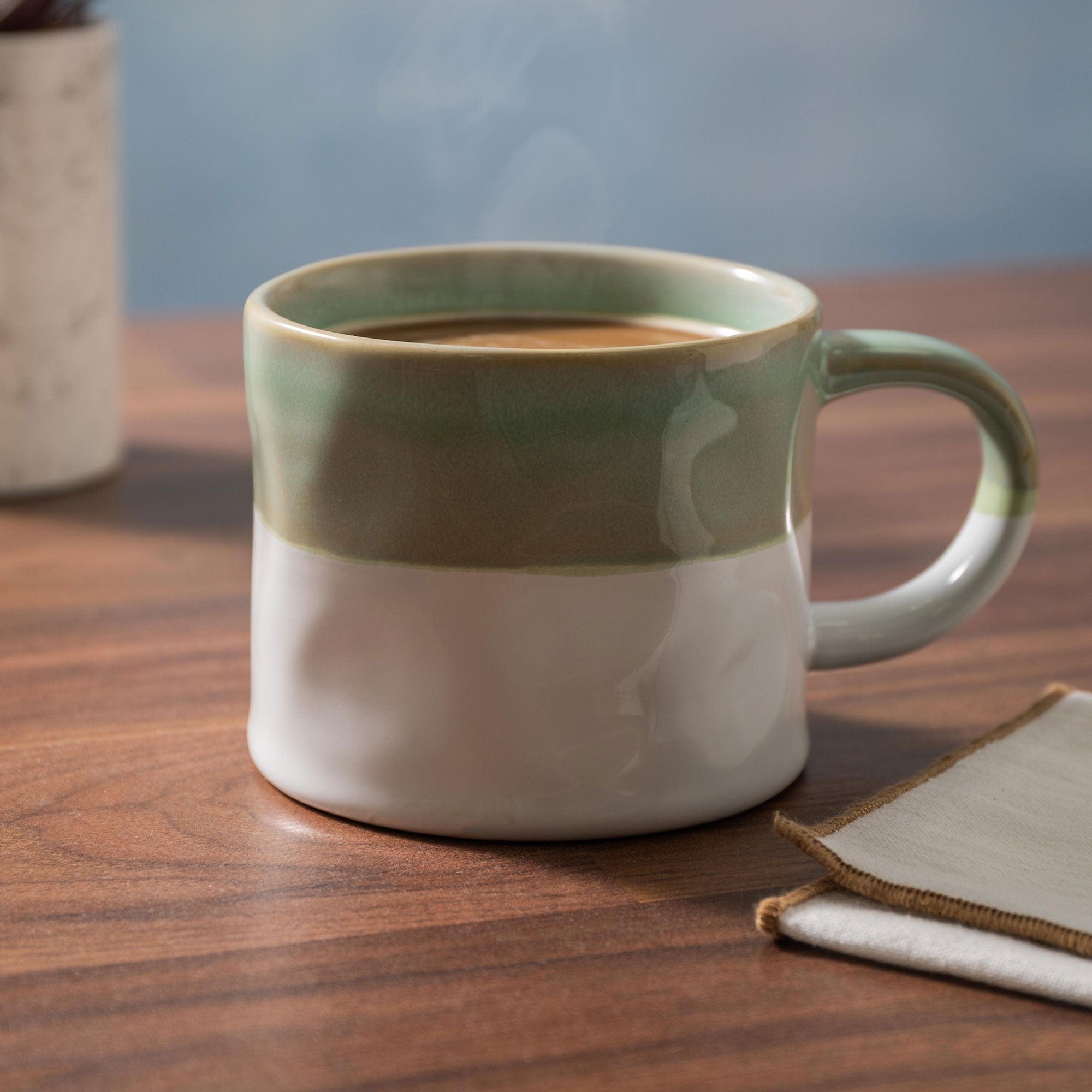 Mikasa Glaze Green White - Mugs, Set of 4