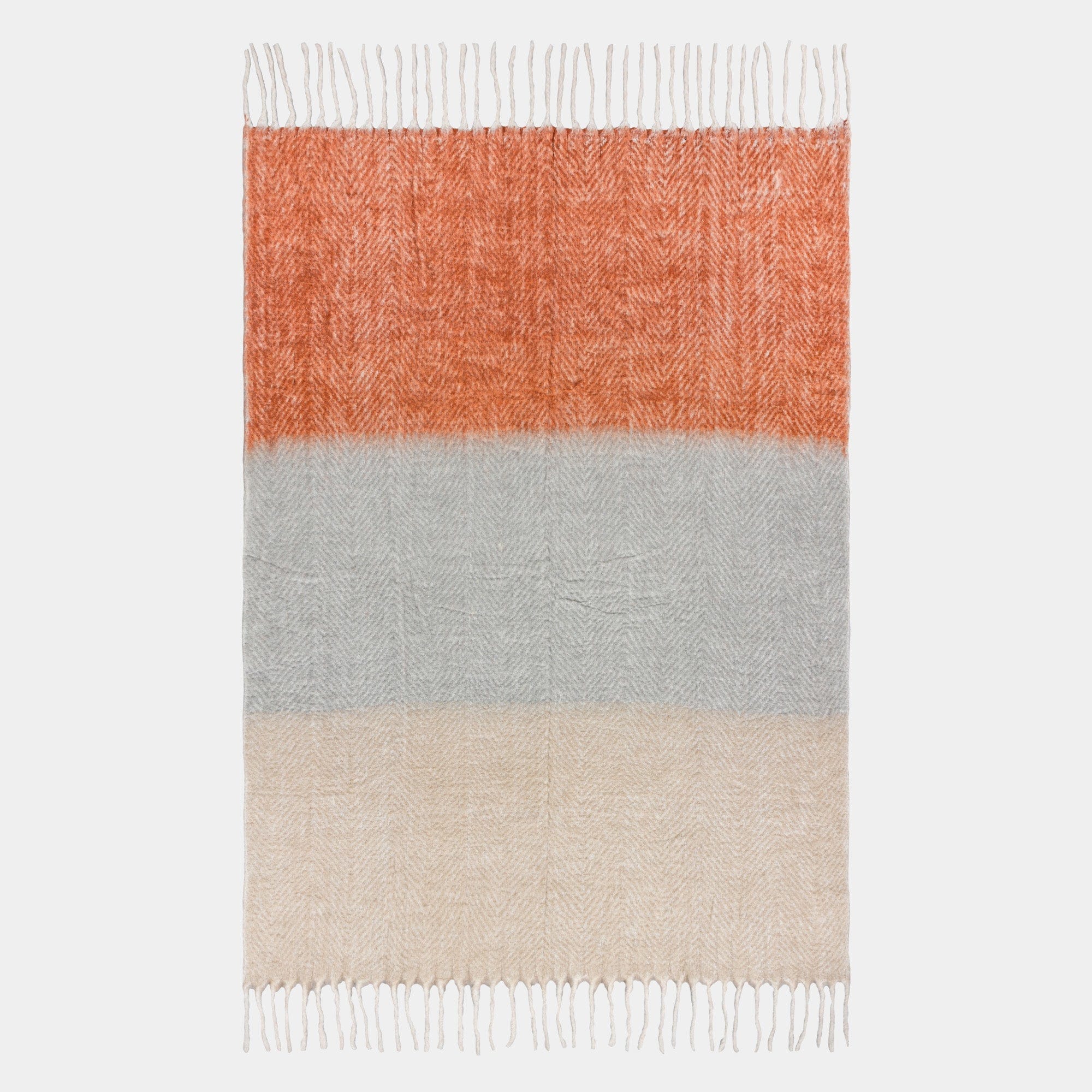 Rawton - Ombre Throw Brick/Flint 130x180cm