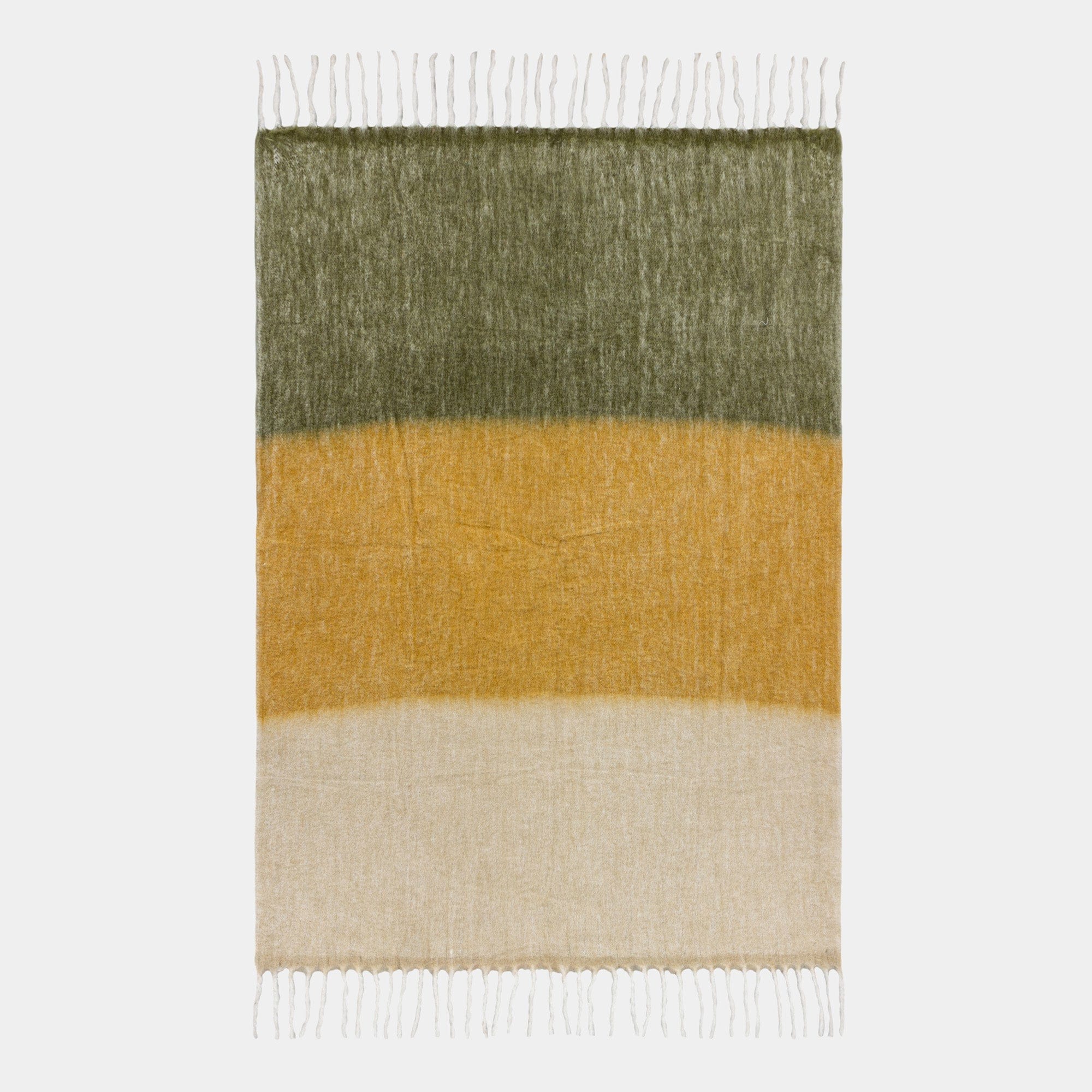Rawton Ombre Throw Natural/Moss 130x180cm