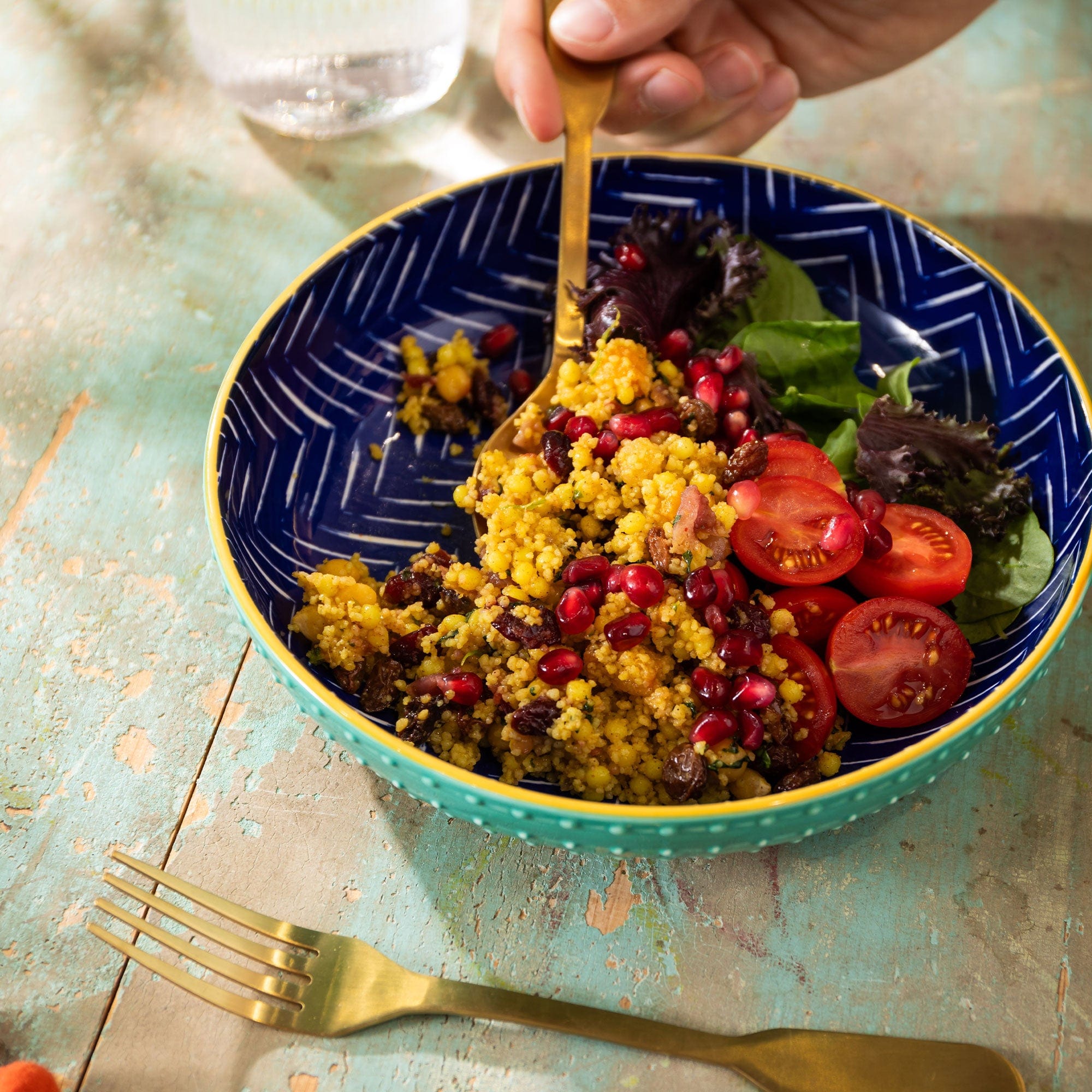 Mikasa - Indigo Chevron Pasta Bowl